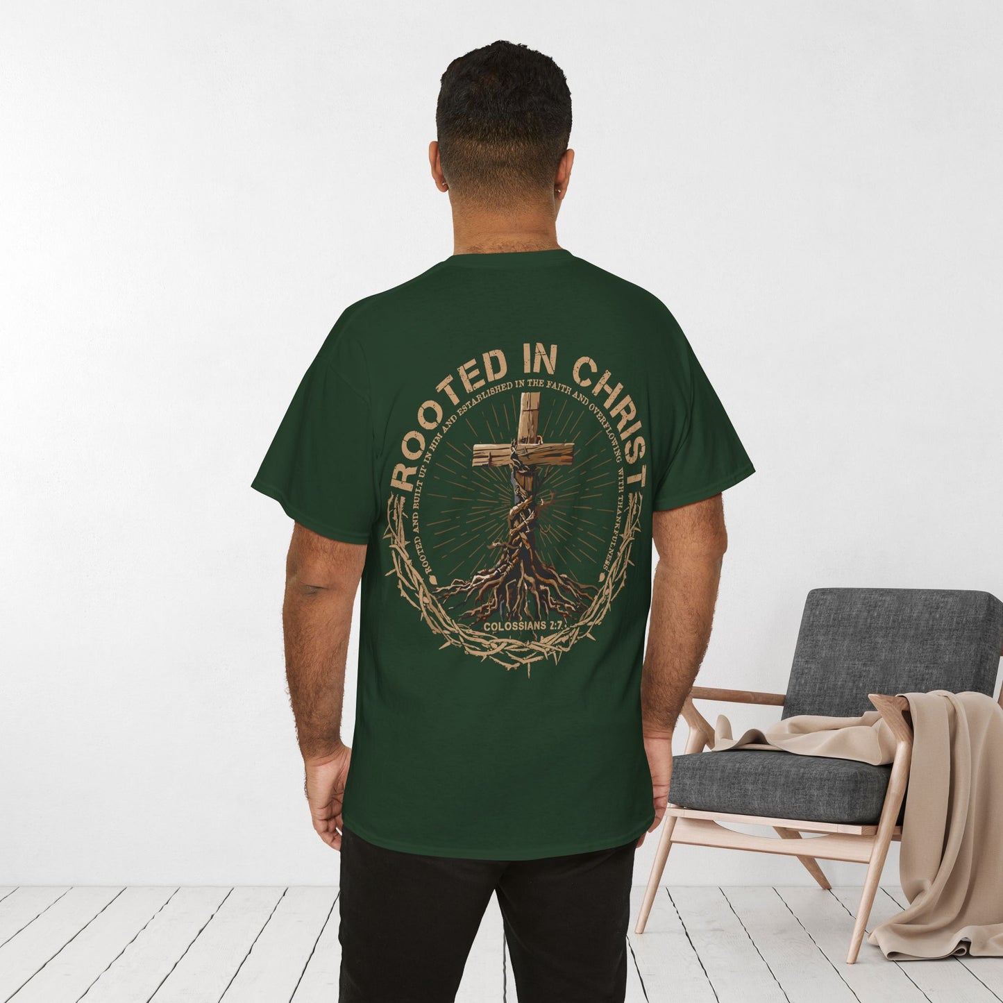 Rooted in Christ Heavy Cotton Tee