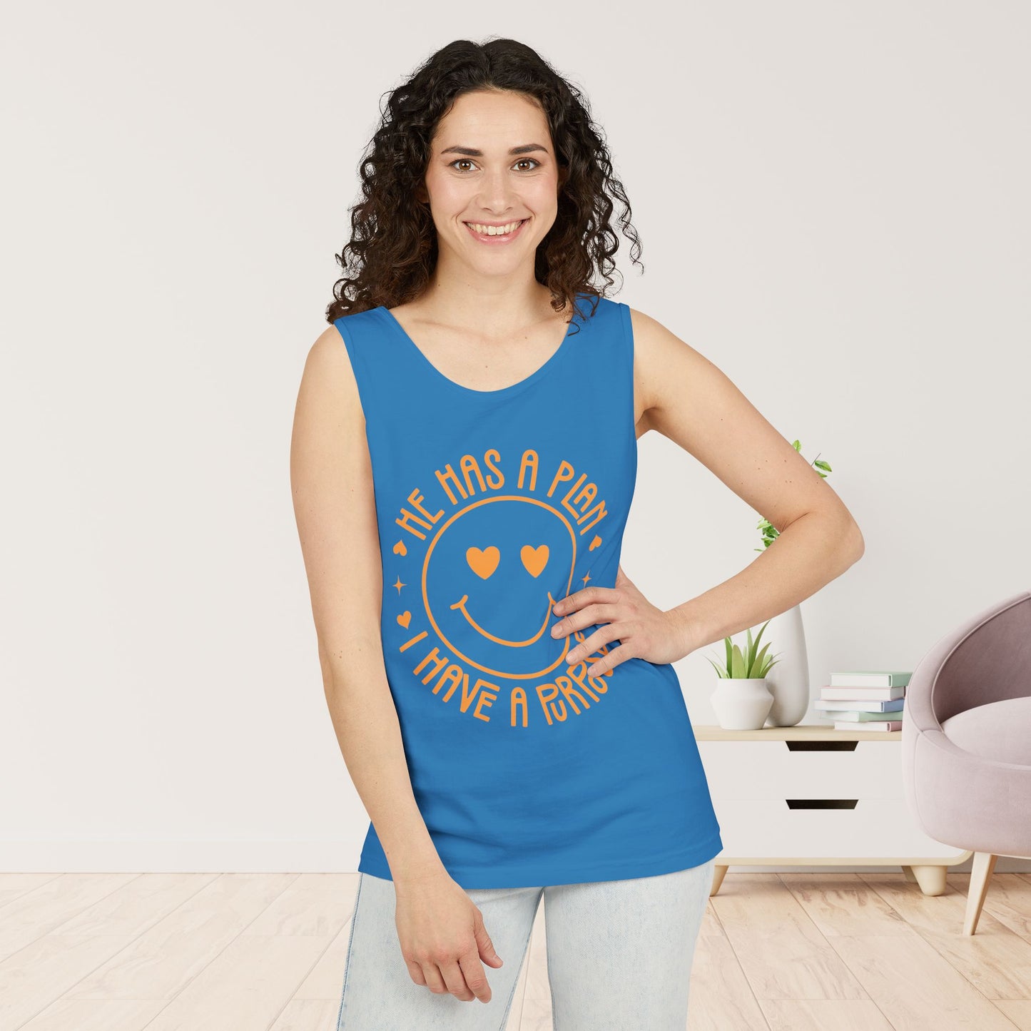 He Has a Plan I Have a Purpose Comfort Colors Garment-Dyed Tank Top