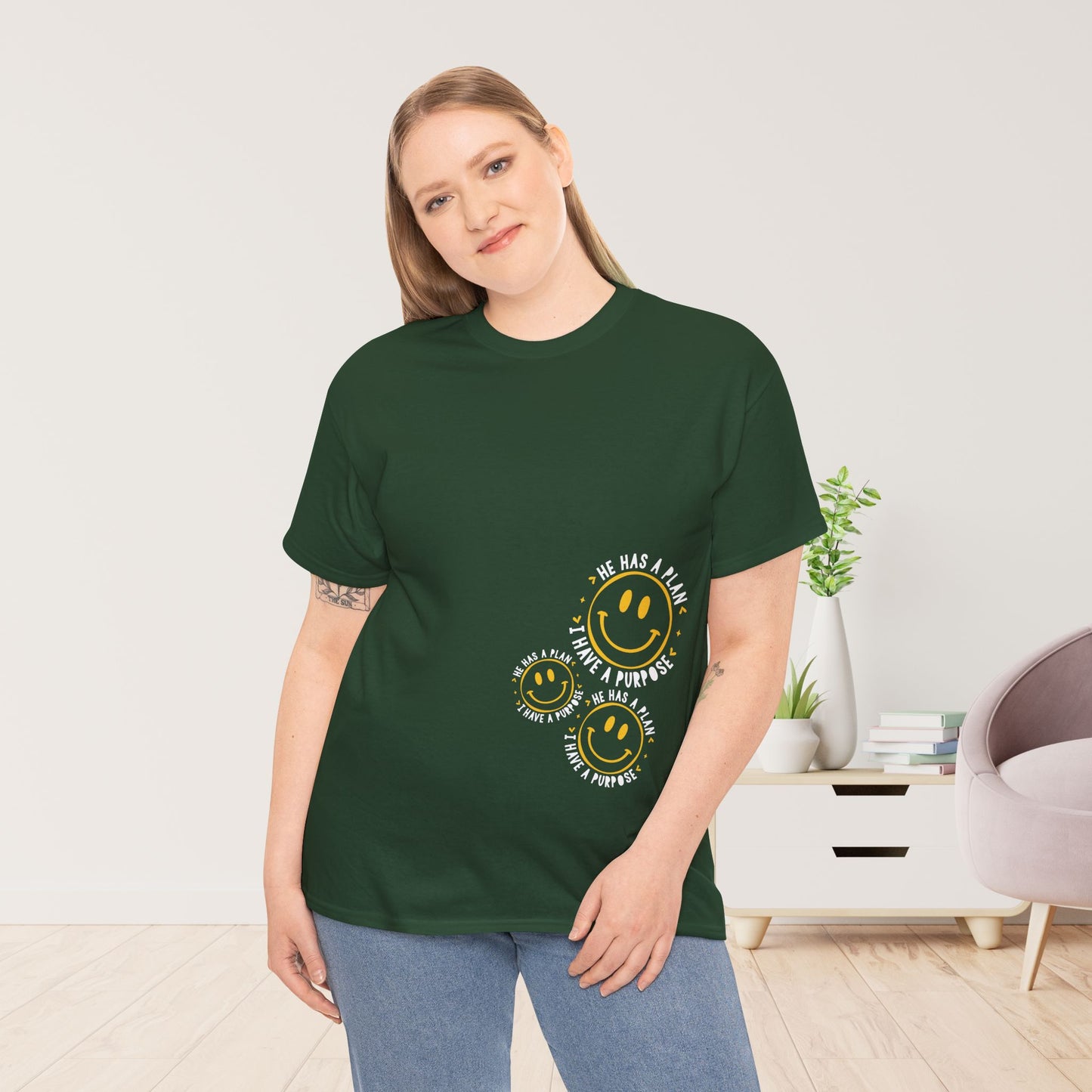 He Has a Plan, I Have a Purpose Heavy Cotton Tee