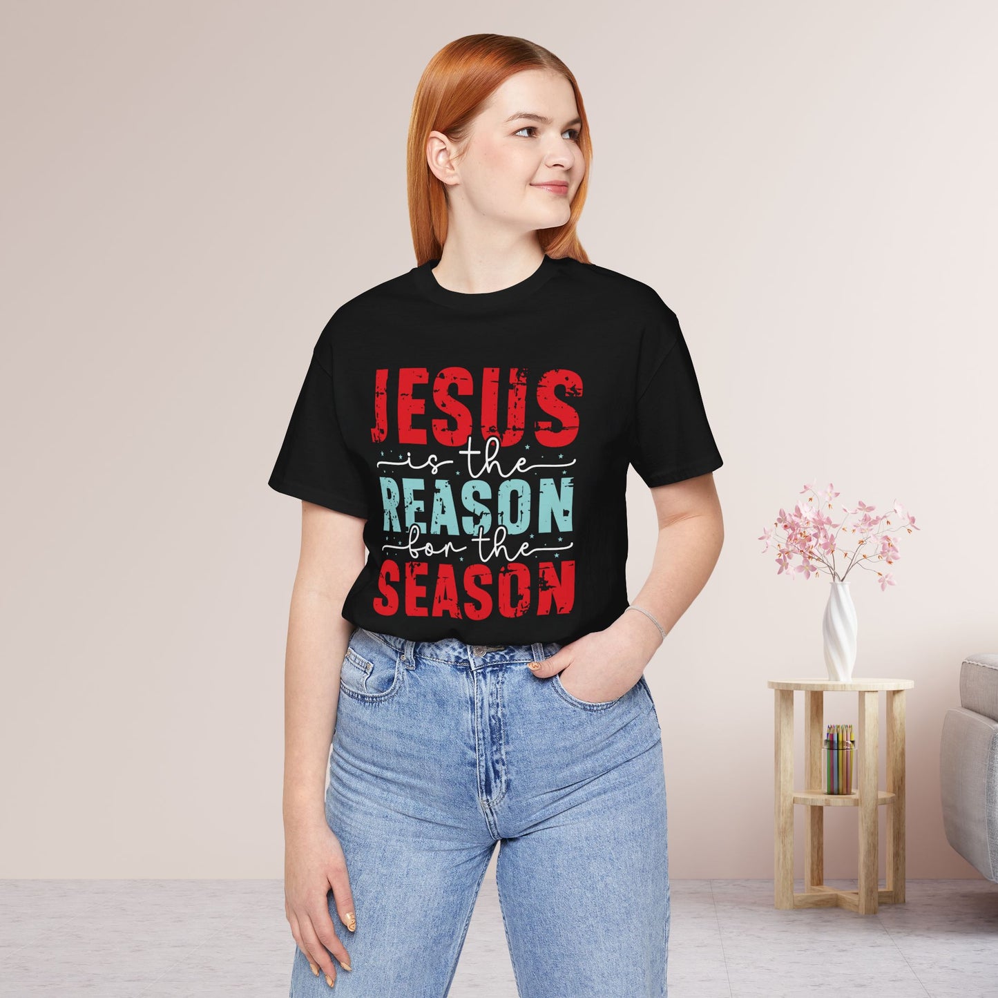 Jesus is The Reason for The Season Soft Cotton Tee - Christian Christmas Shirt