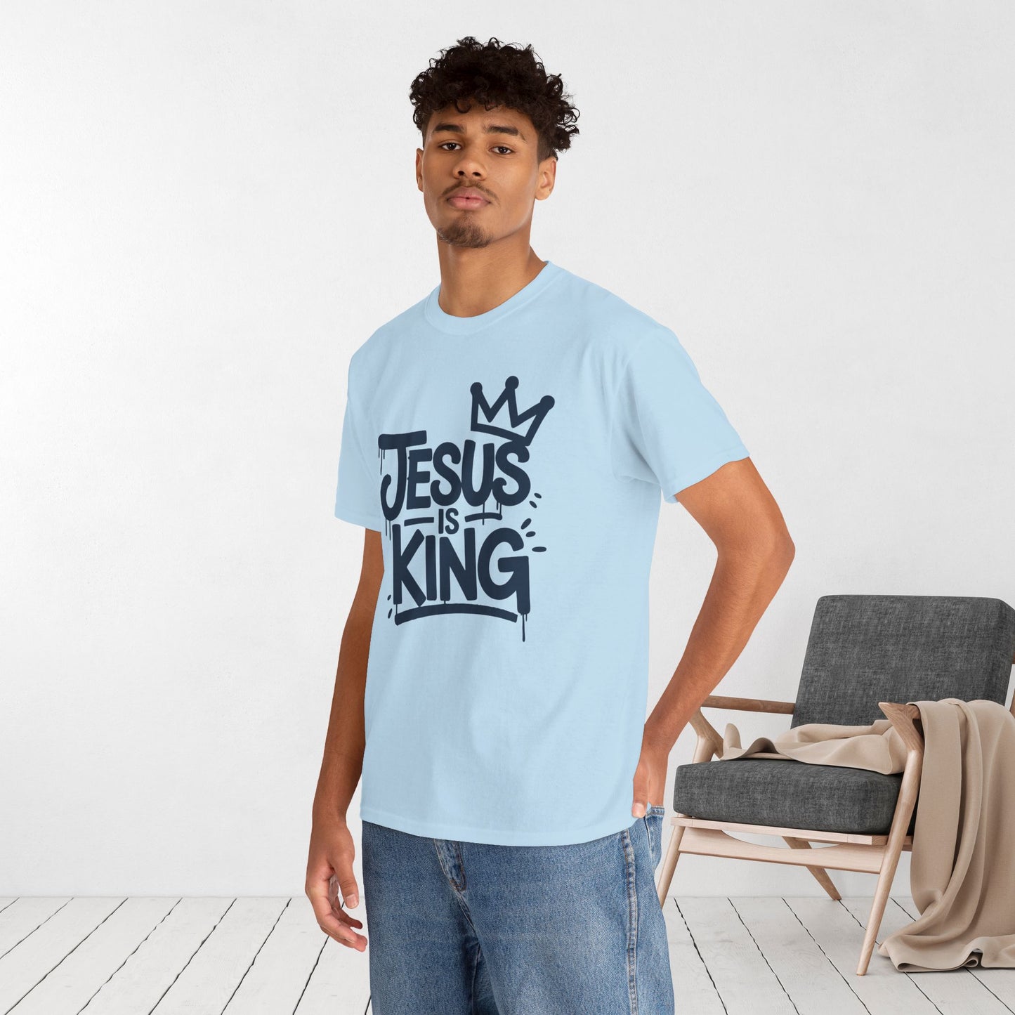 Jesus is King Heavy Cotton Tee