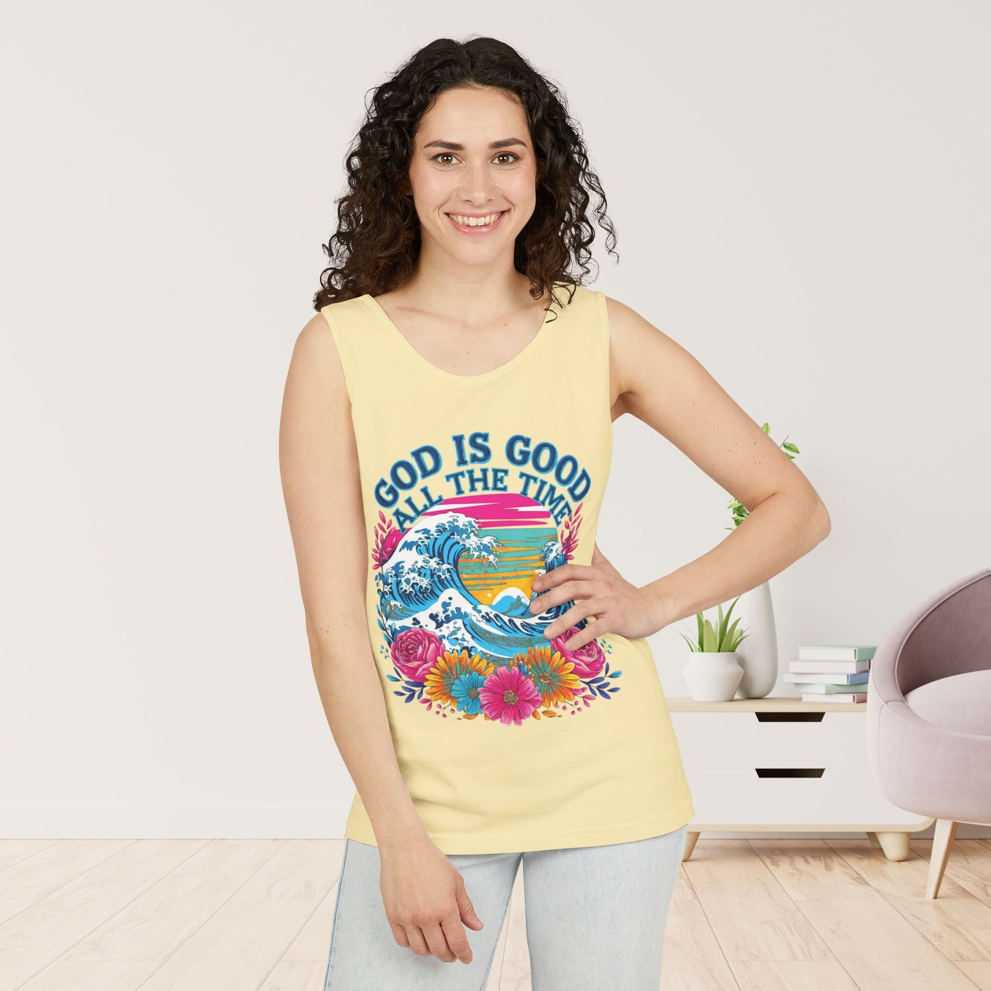 God is Good All The Time Comfort Colors Garment-Dyed Tank Top