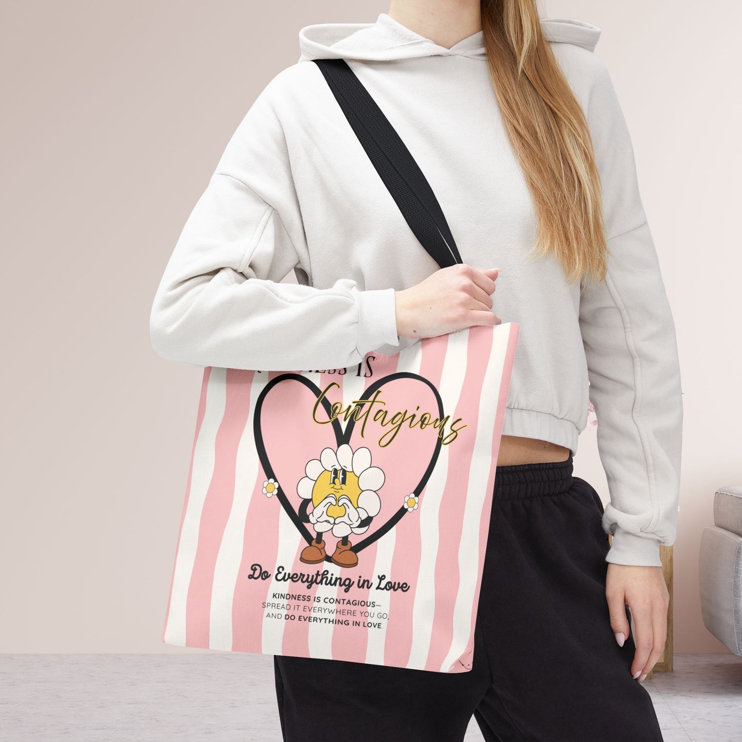 Kindness is Contagious Tote Bag - Christian Tote Bag