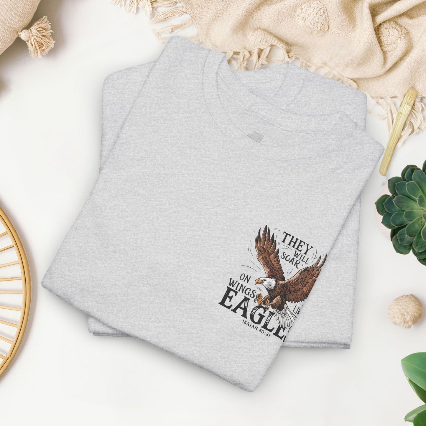 They Will Soar on Wings Like Eagles Heavy Cotton Tee