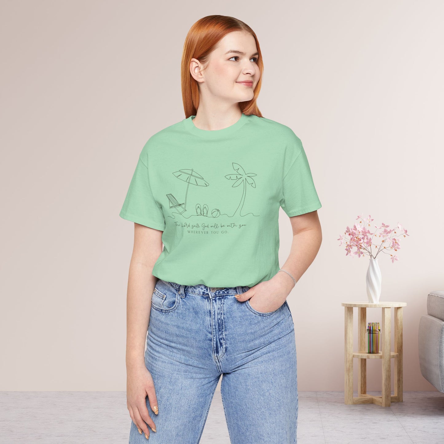 The Lord Your God Will Be With You Wherever You Go Soft Cotton Tee