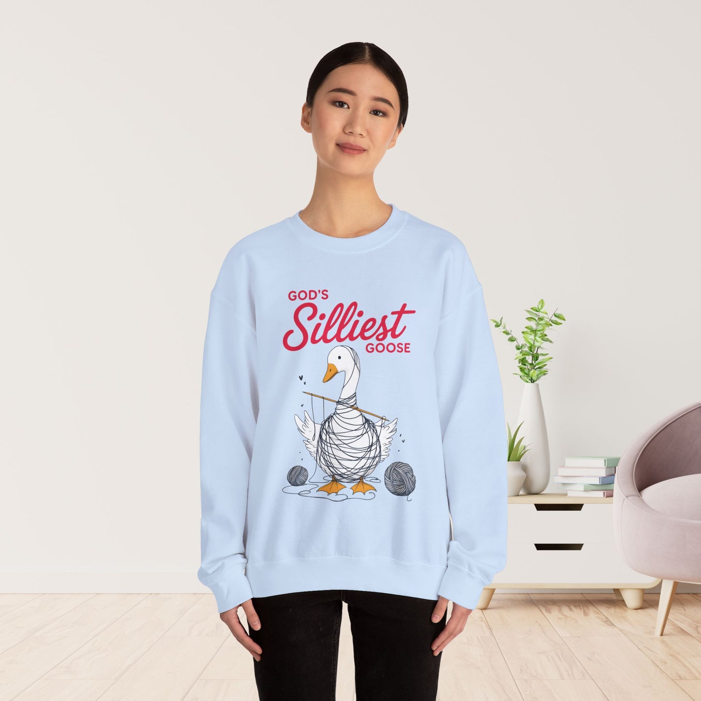 God's Silliest Goose Sweatshirt - Christian Crewneck Pullover