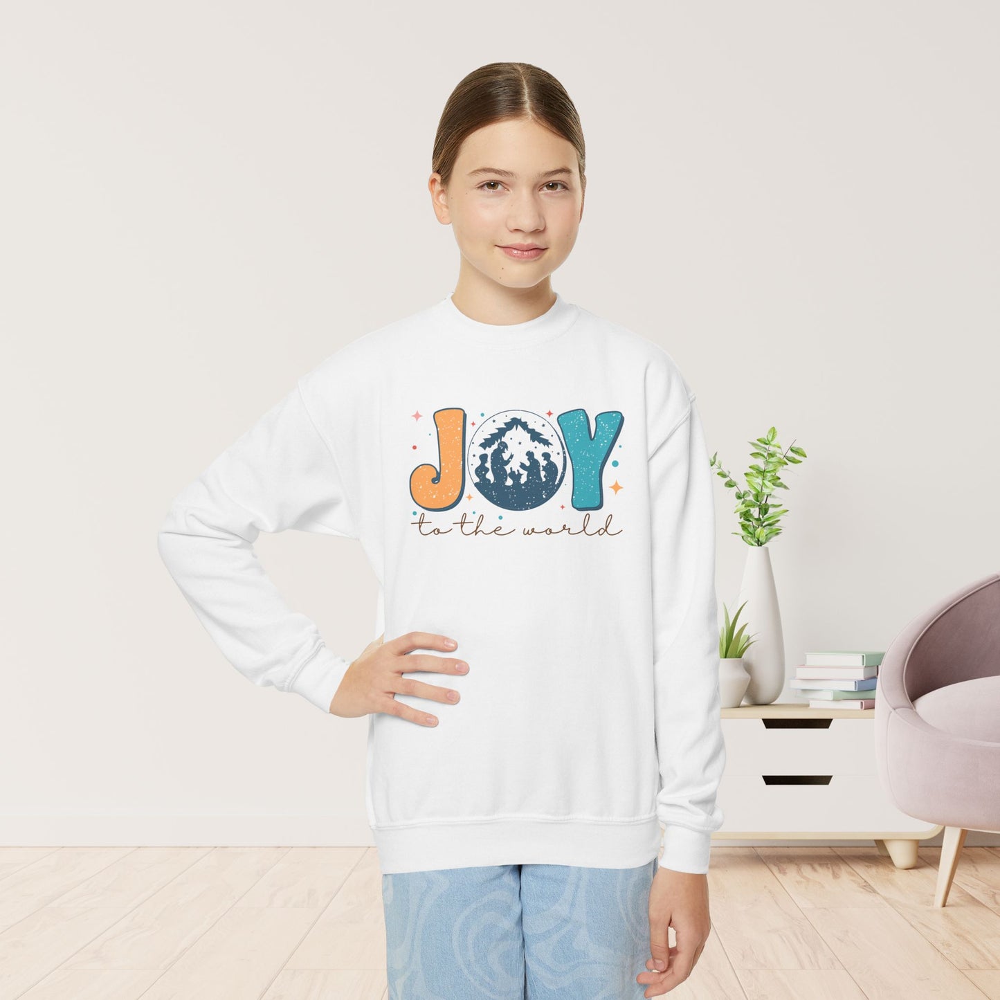 Joy To The World Youth Christian Sweatshirt