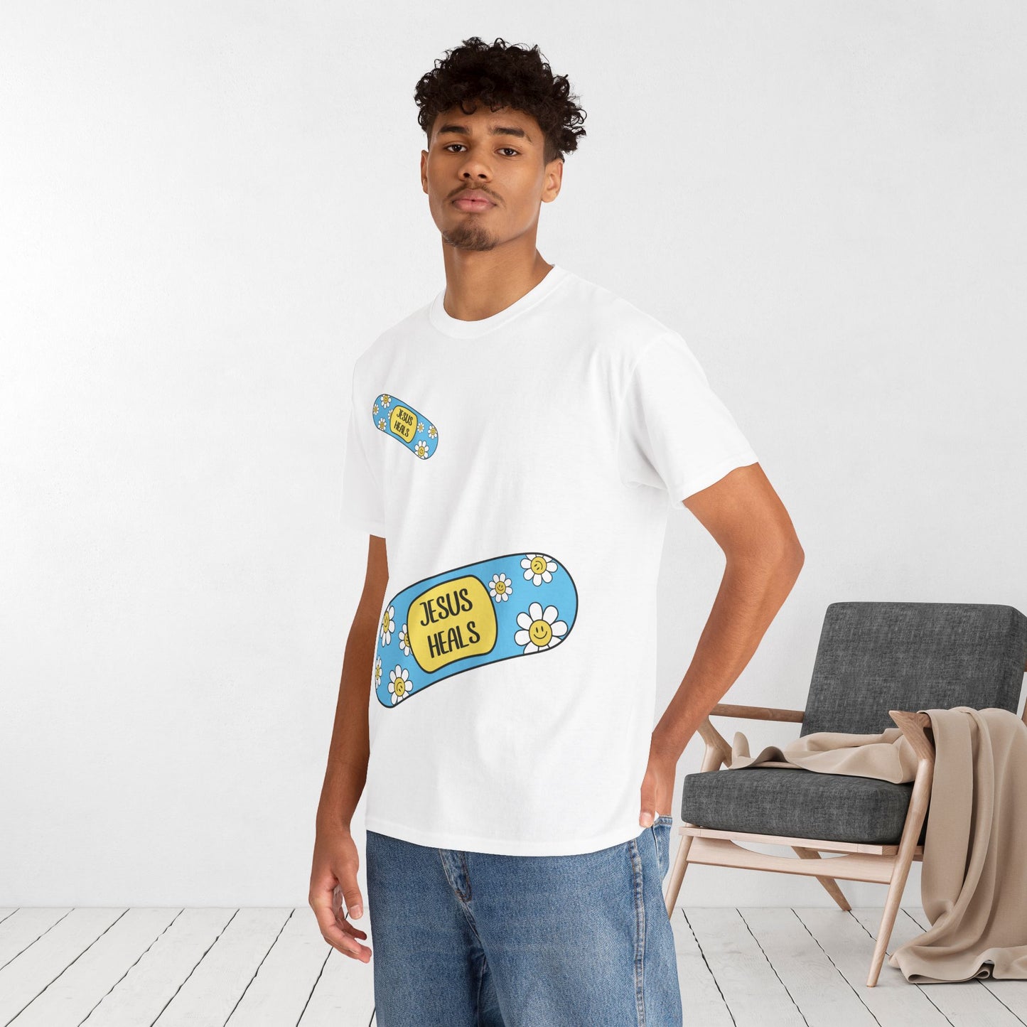 Jesus Heals Heavy Cotton Tee