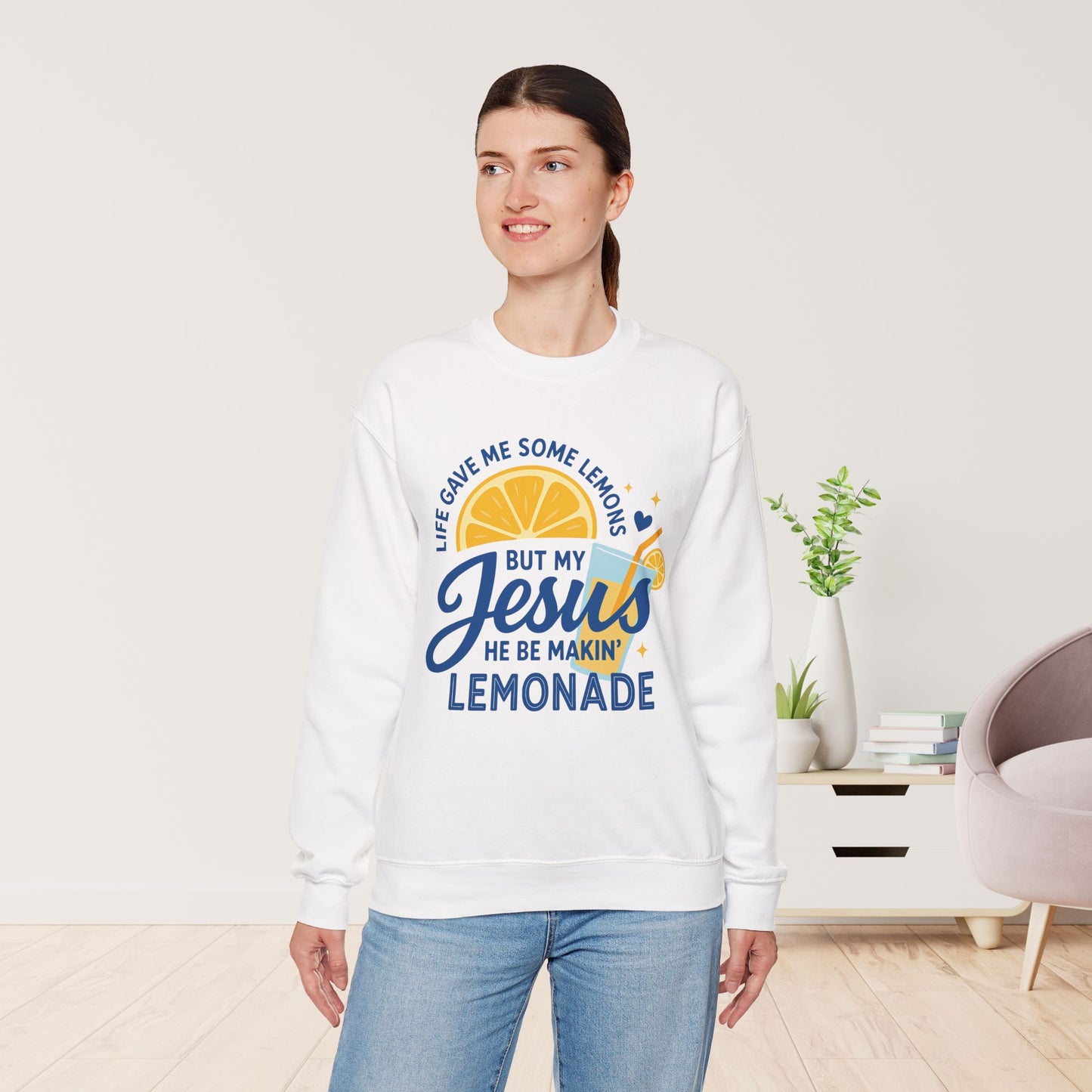 Life Gave Me Lemons But My Jesus Makes Lemonade Sweatshirt - Christian Pullover