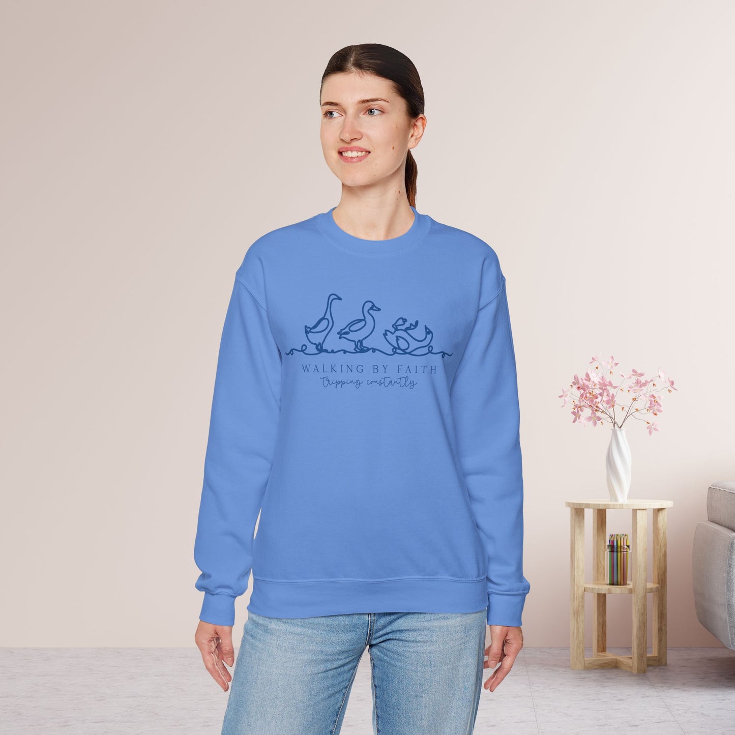 Walking By Faith Tripping Constantly Sweatshirt