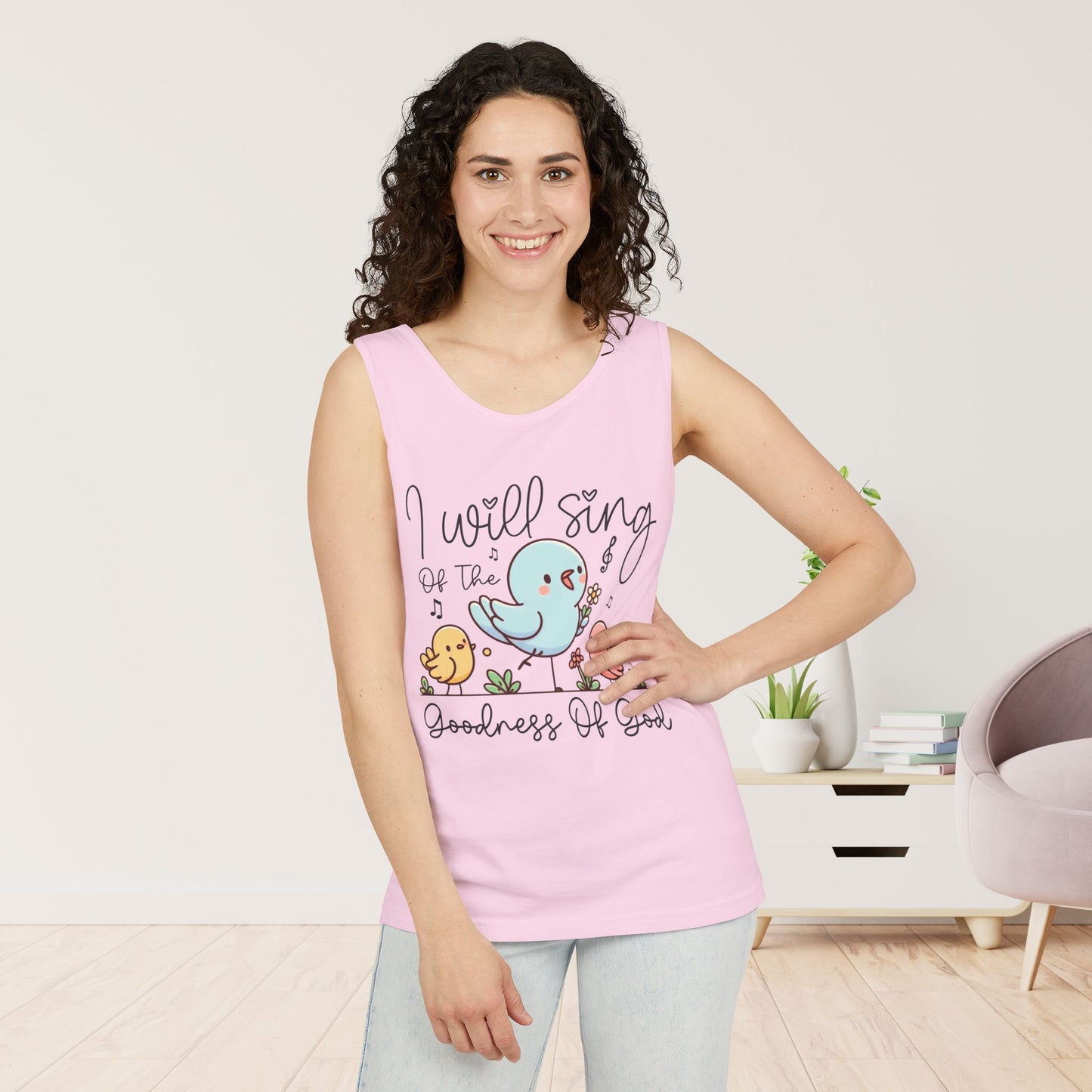 I Will Sing the Goodness of God Comfort Colors Garment-Dyed Tank Top