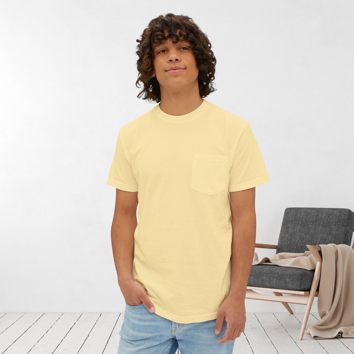 Jesus Always Wins Comfort Colors Pocket T-Shirt