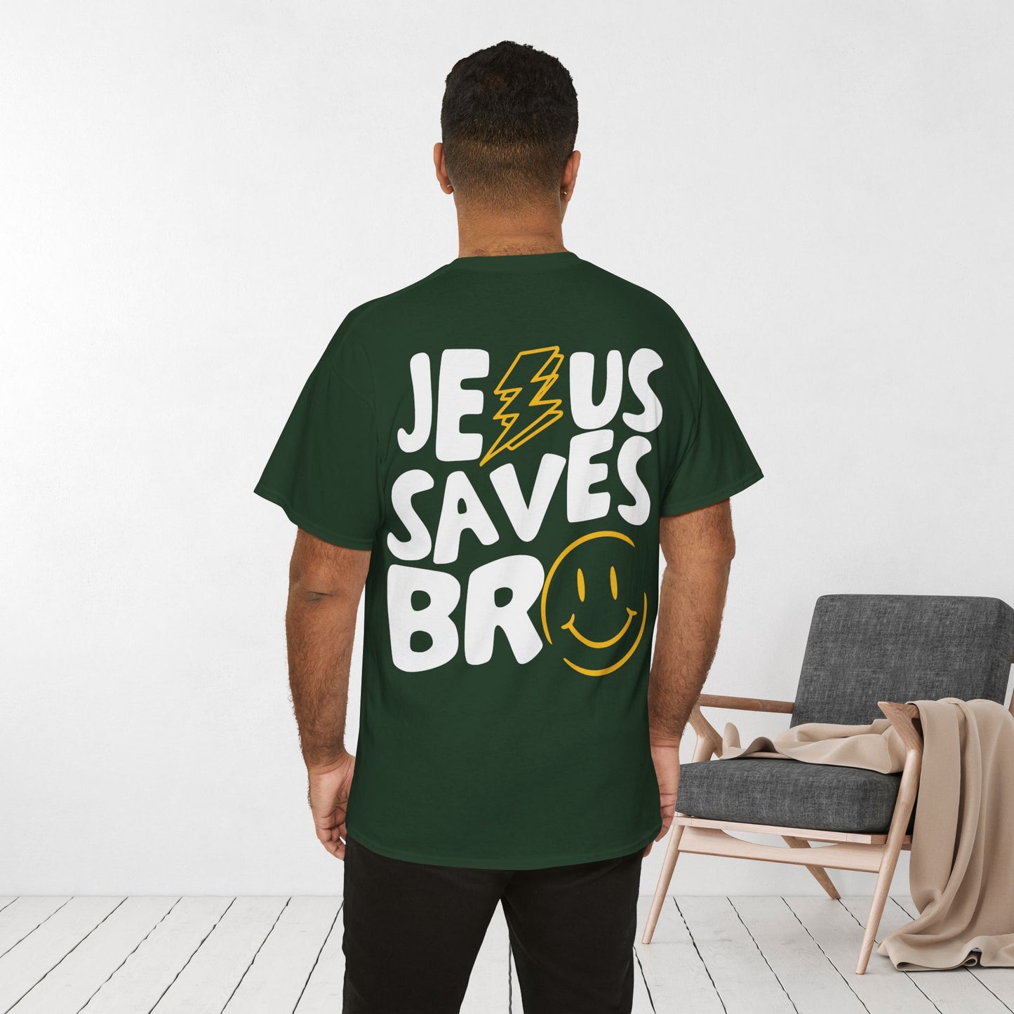 Jesus Saves Bro Heavy Cotton Tee