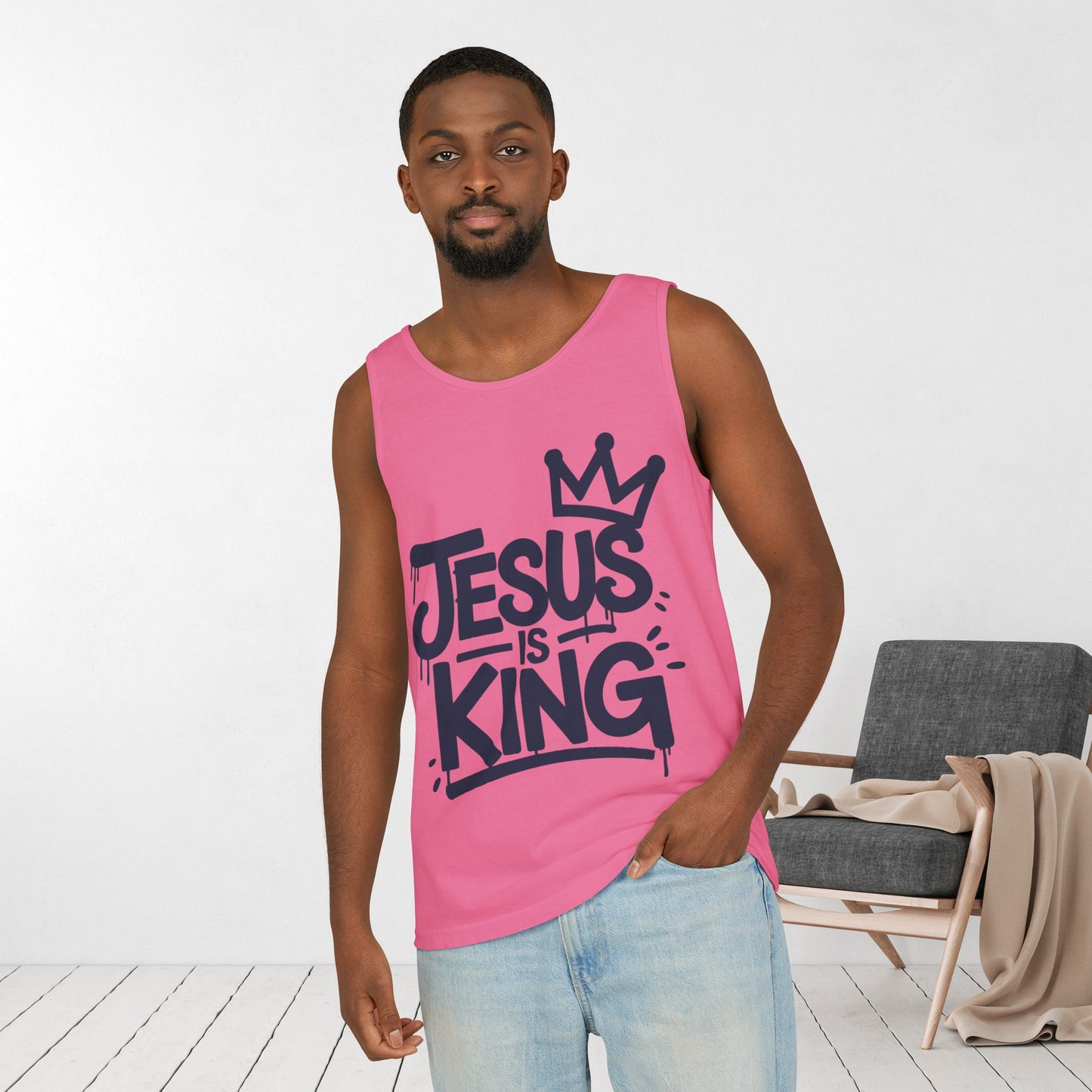 Jesus is King Comfort Colors Garment-Dyed Tank Top