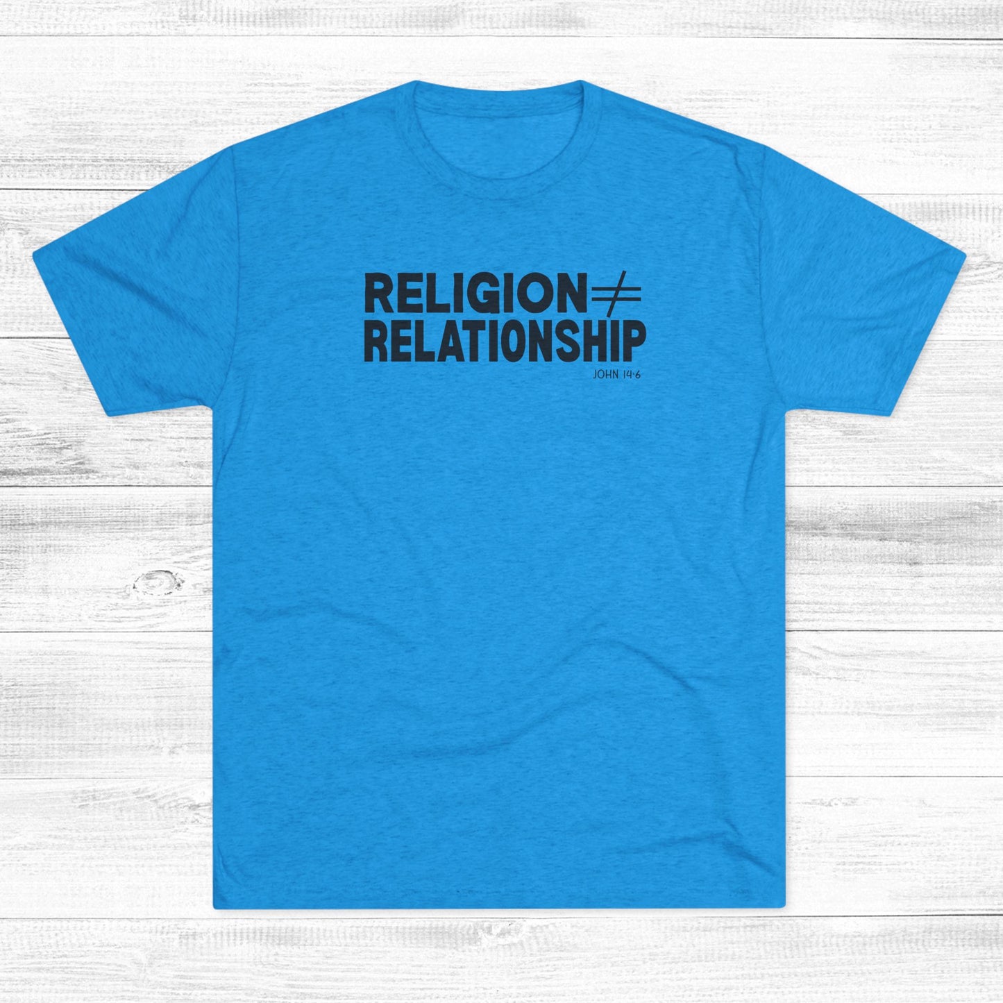 Religion ≠ Relationship Unisex Tri-Blend Crew Tee