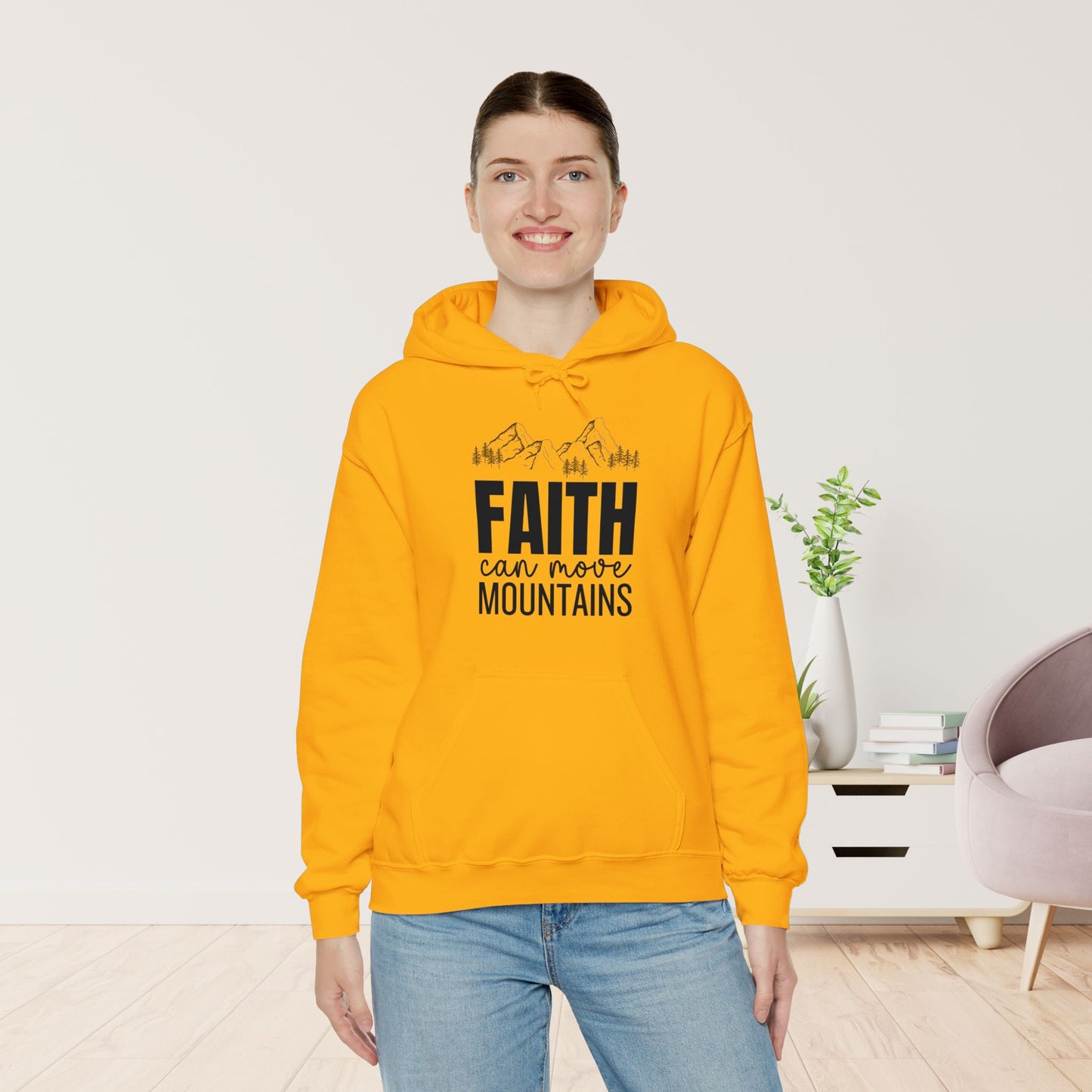 Faith Can Move Mountains Christian Bible Verse Unisex Hoodie