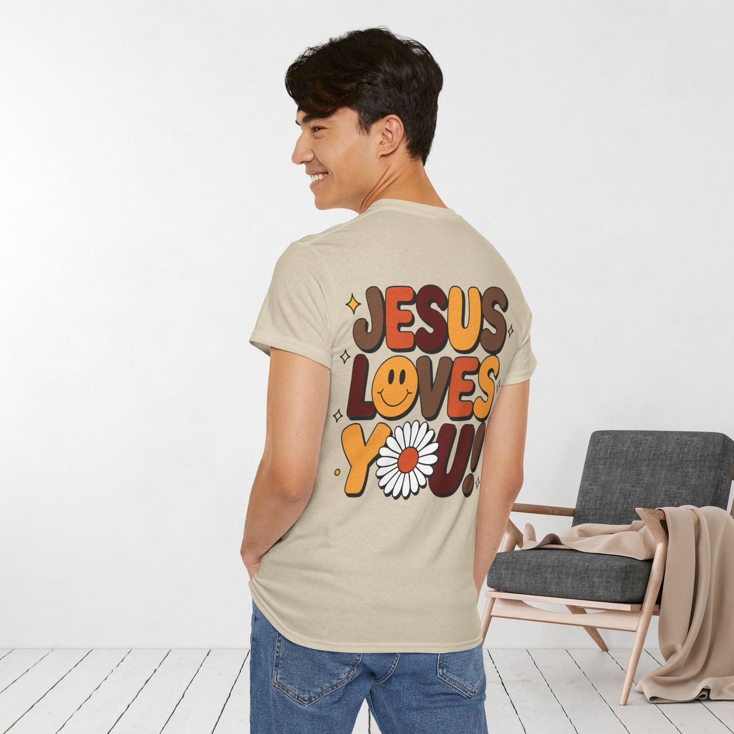 Jesus Loves You Heavy Cotton Tee