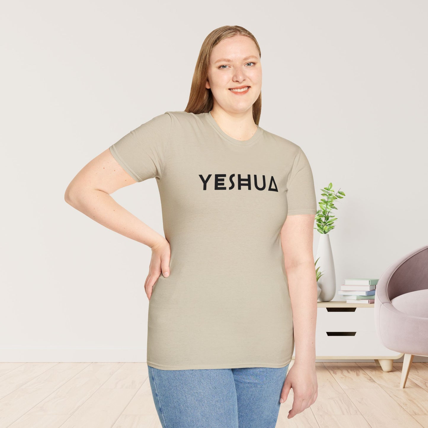 Unisex YESHUA Softstyle T-shirt - Minimalist Christian Shirt