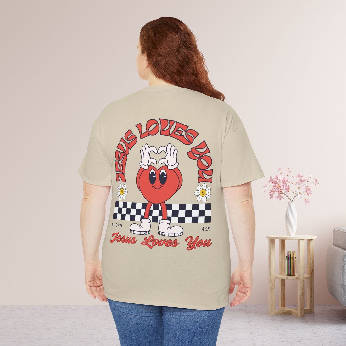 Jesus Loves You Heavy Cotton Tee