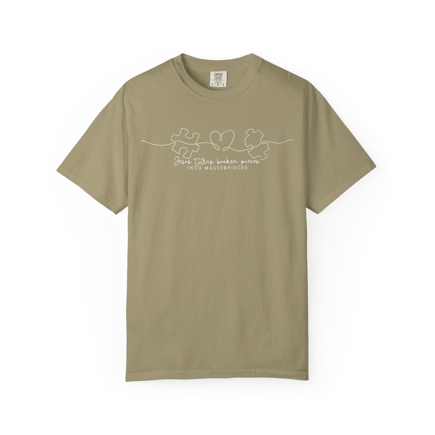 Jesus Turns Broke Pieces Into Masterpieces Comfort Colors Shirt