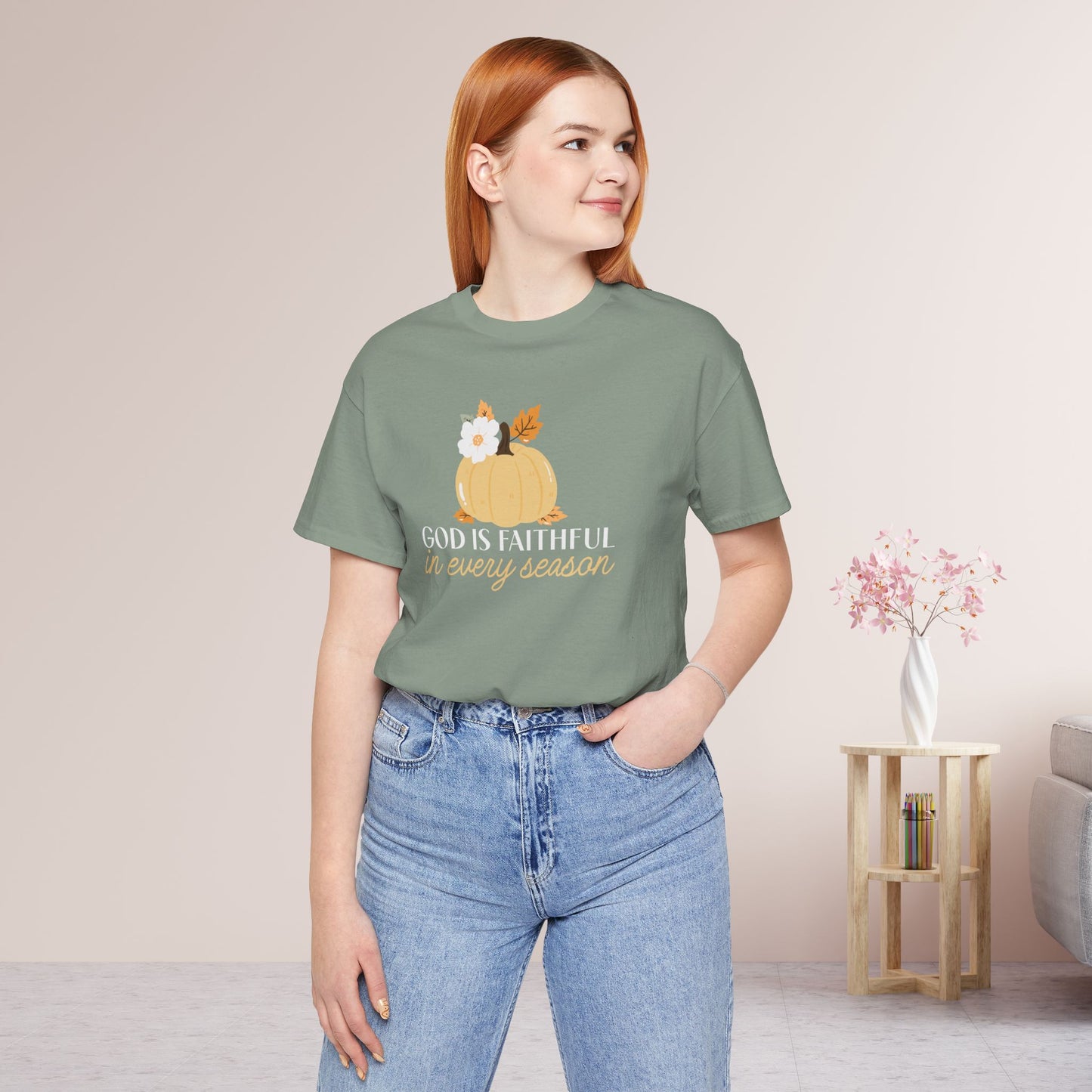 God is Faithful in Every Season Soft Cotton Tee
