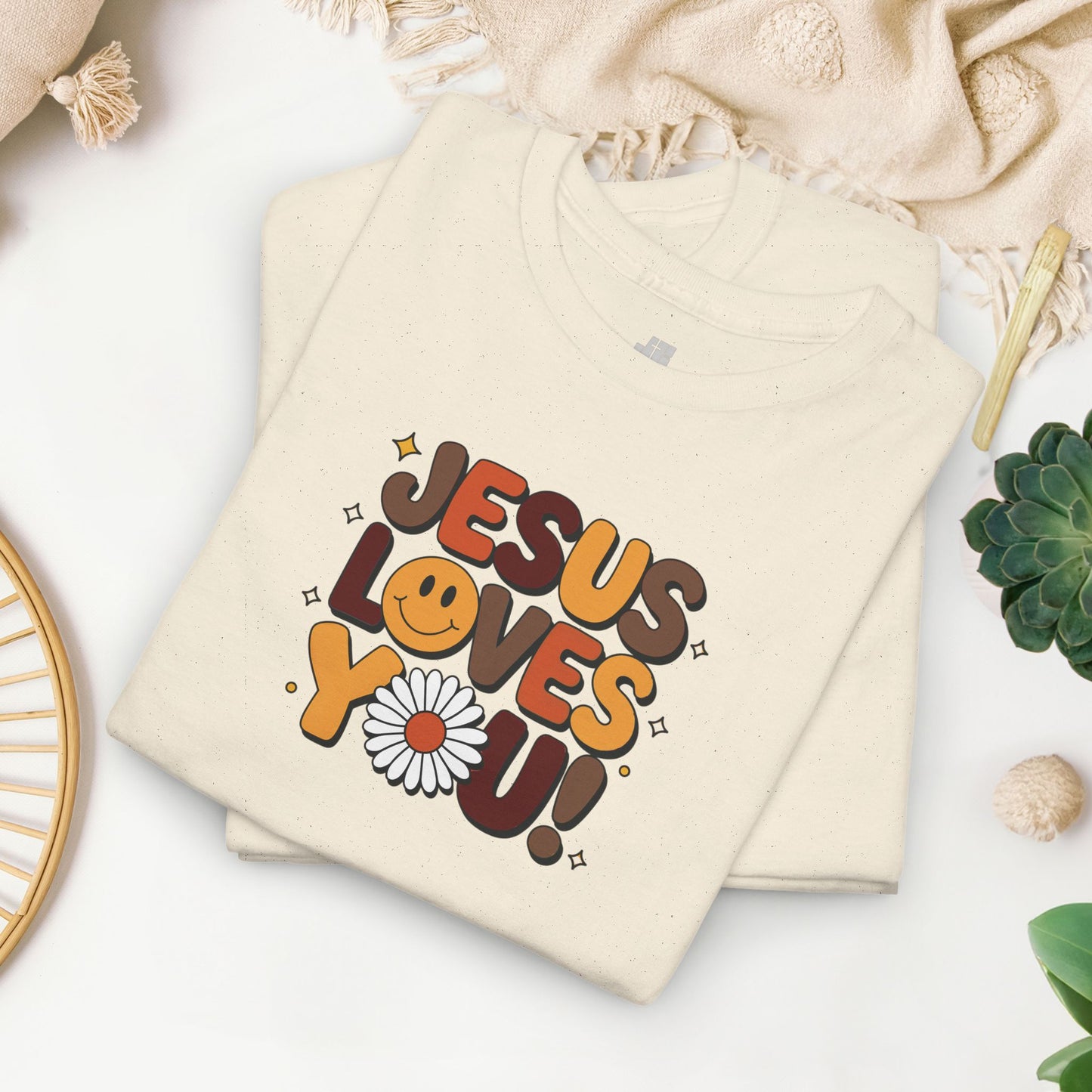Jesus Loves You Heavy Cotton Tee