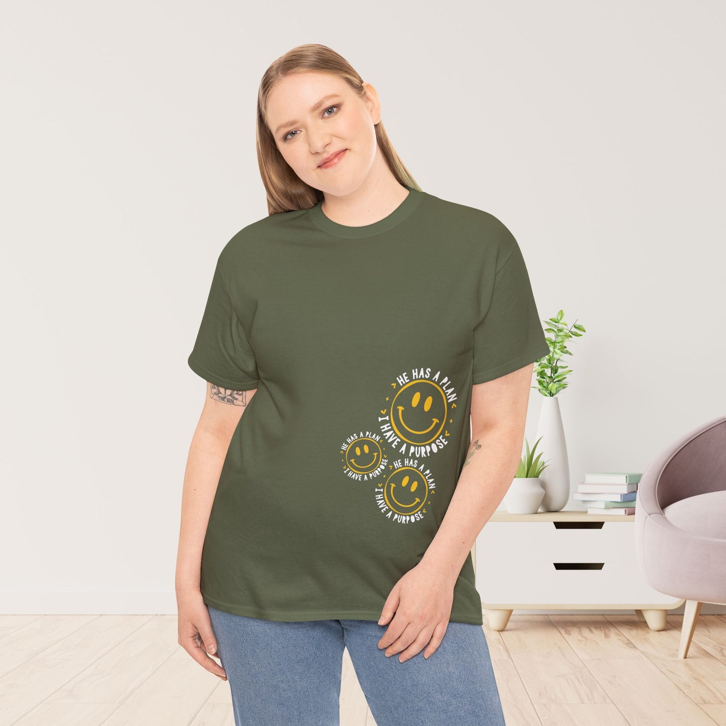 He Has a Plan, I Have a Purpose Heavy Cotton Tee
