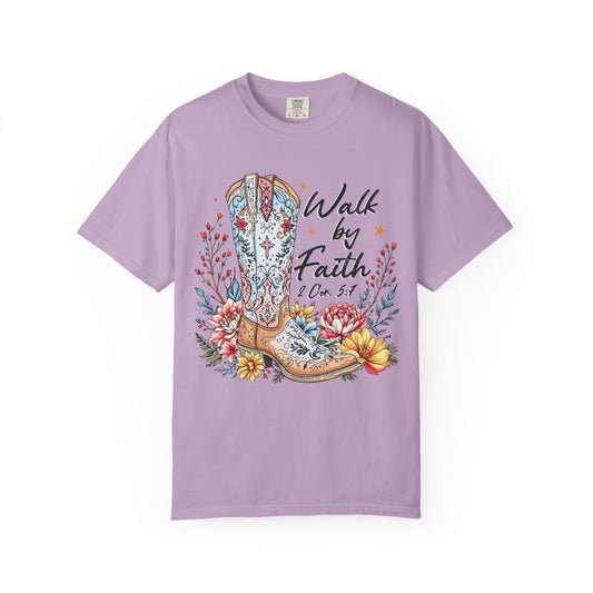 Walk By Faith Comfort Colors Shirt