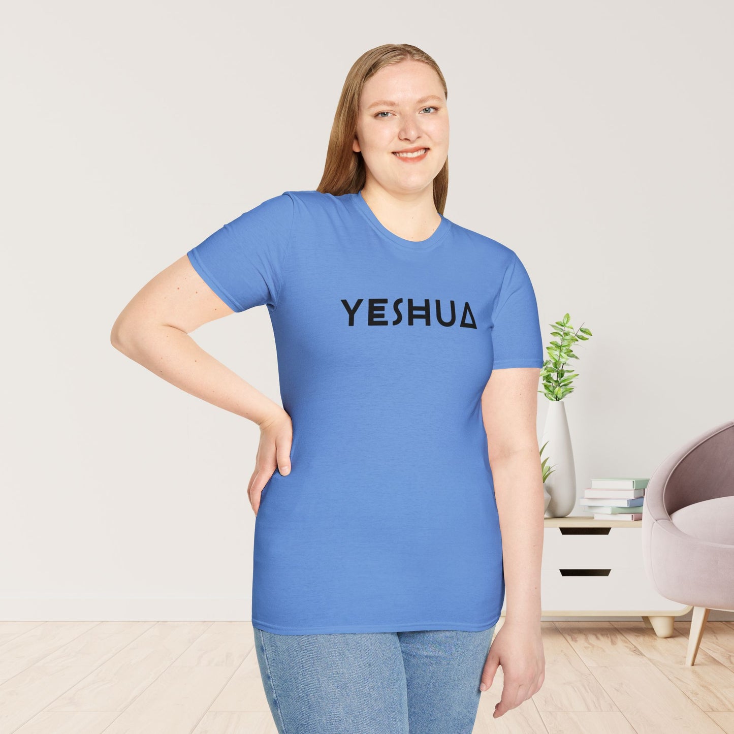 Unisex YESHUA Softstyle T-shirt - Minimalist Christian Shirt