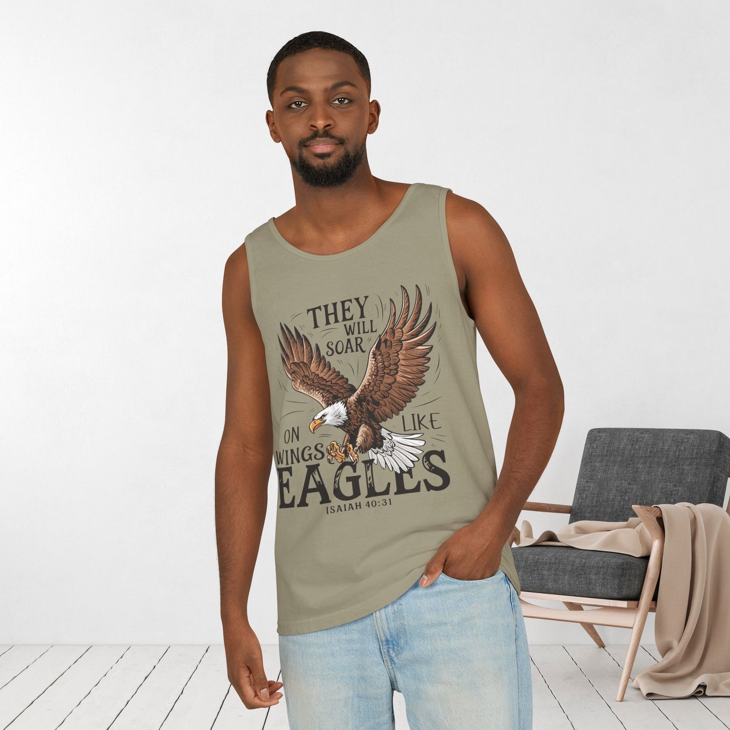 They Will Soar on Wings Like Eagles Comfort Colors Garment-Dyed Tank Top