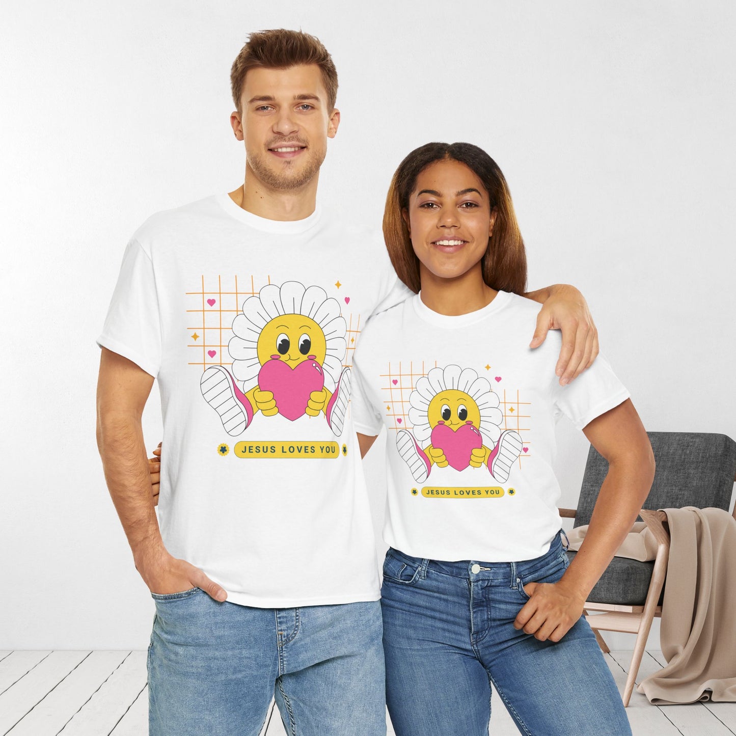 Jesus Loves You Heavy Cotton Tee