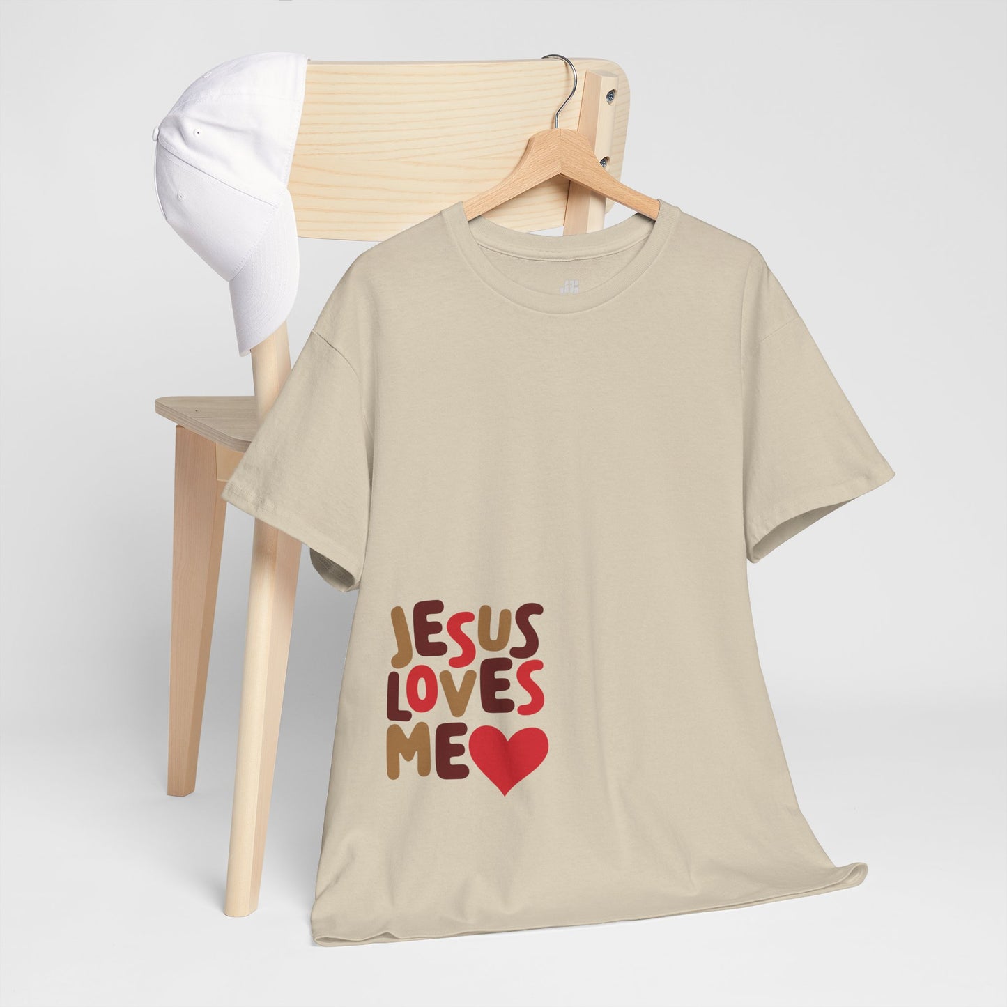 Jesus Loves Me Heavy Cotton Tee