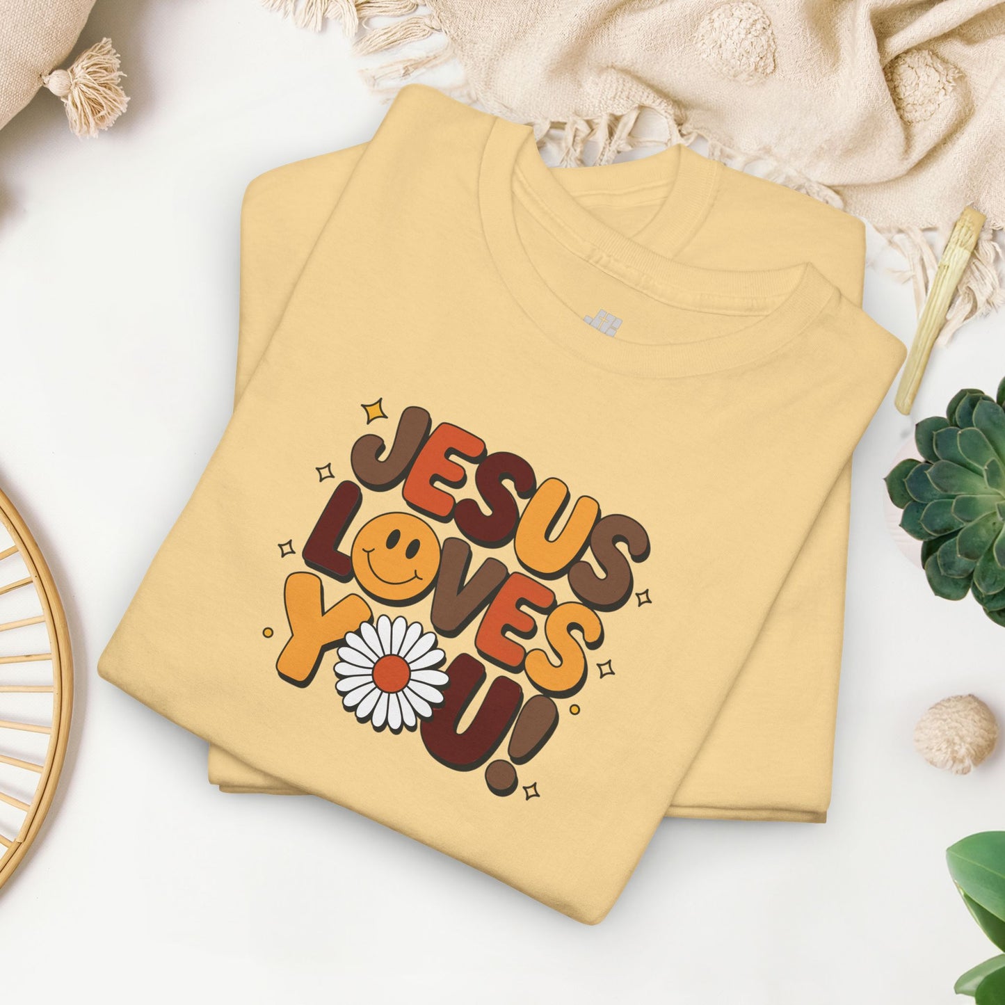 Jesus Loves You Heavy Cotton Tee