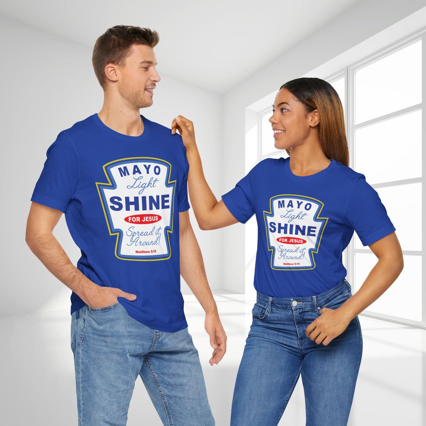 Mayo Light Shine for Jesus Soft Cotton Tee - Matthew 5:16