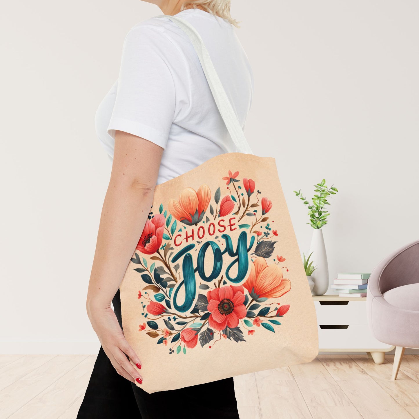 Choose Joy Tote Bag - Christian Tote Bag - 16"