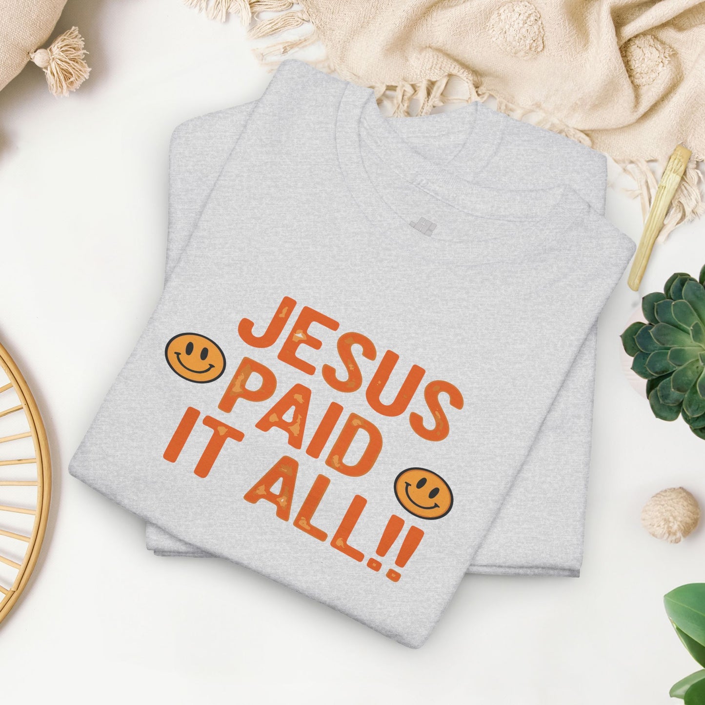Jesus Paid It All Heavy Cotton Tee