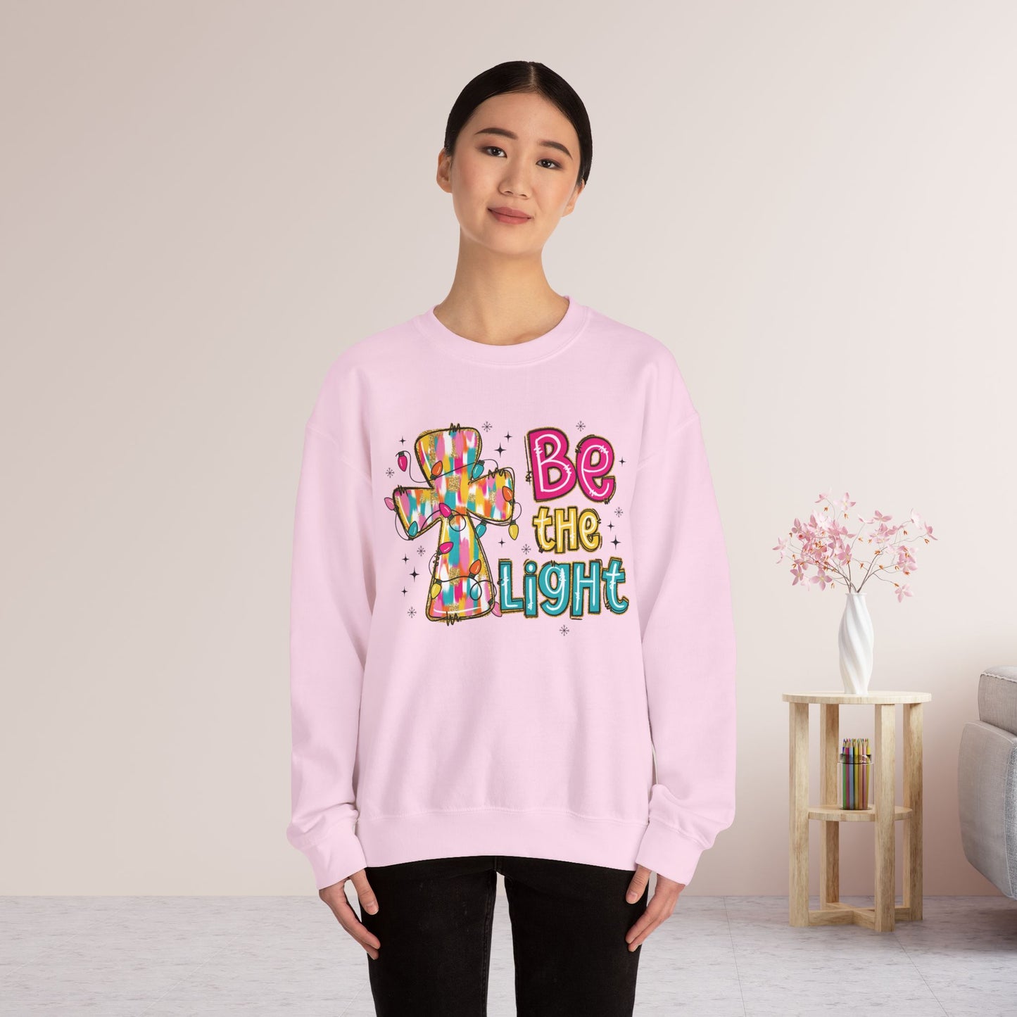 Be The Light Christian Sweatshirt - Christmas Pullover