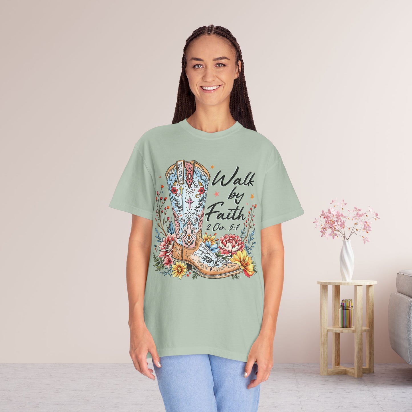 Walk By Faith Comfort Colors Shirt