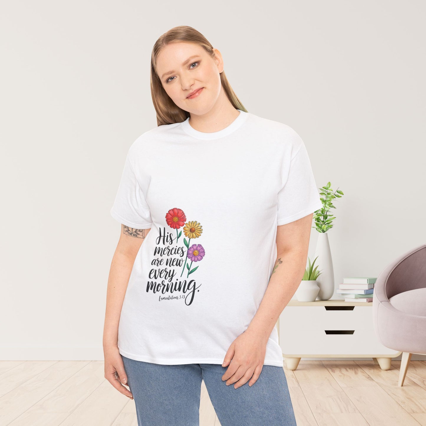 His Mercies Are New Every Morning Heavy Cotton Tee