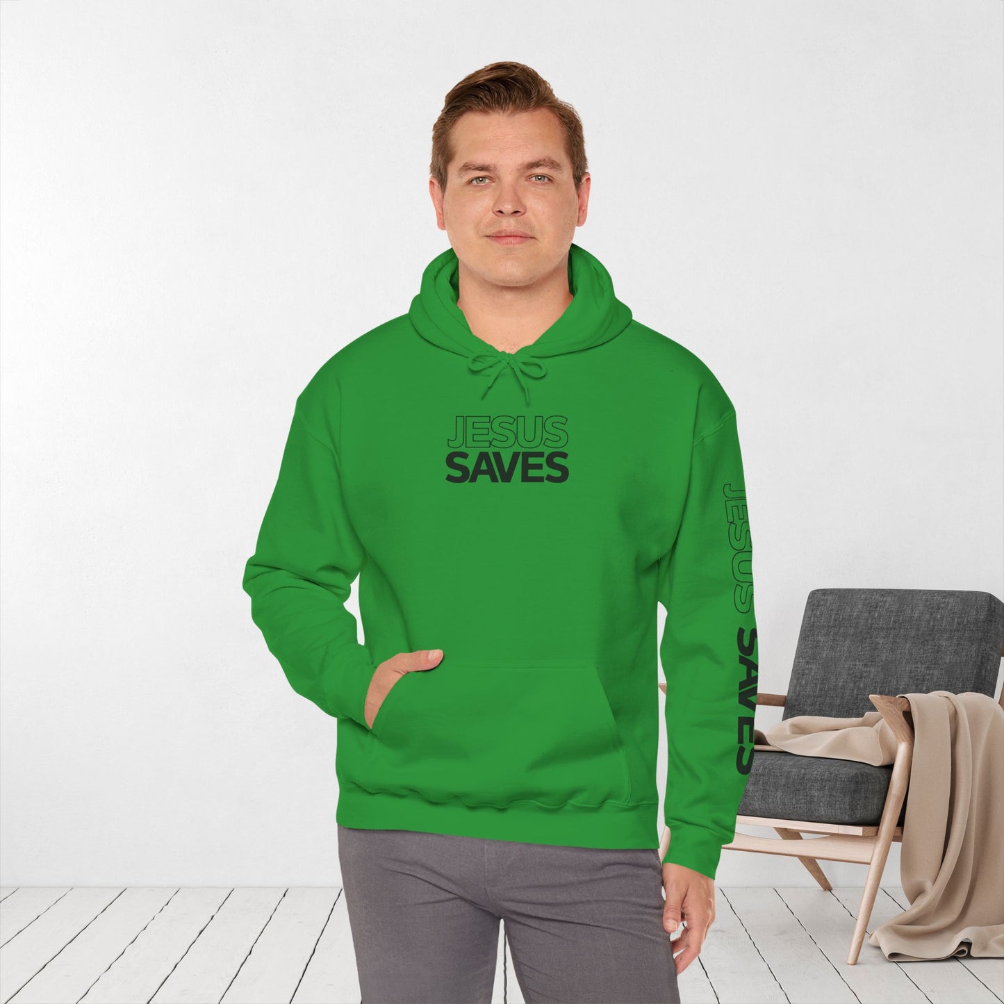 Jesus Saves Hoodie - Acts 4:12 Bible Verse Christian Hoodie