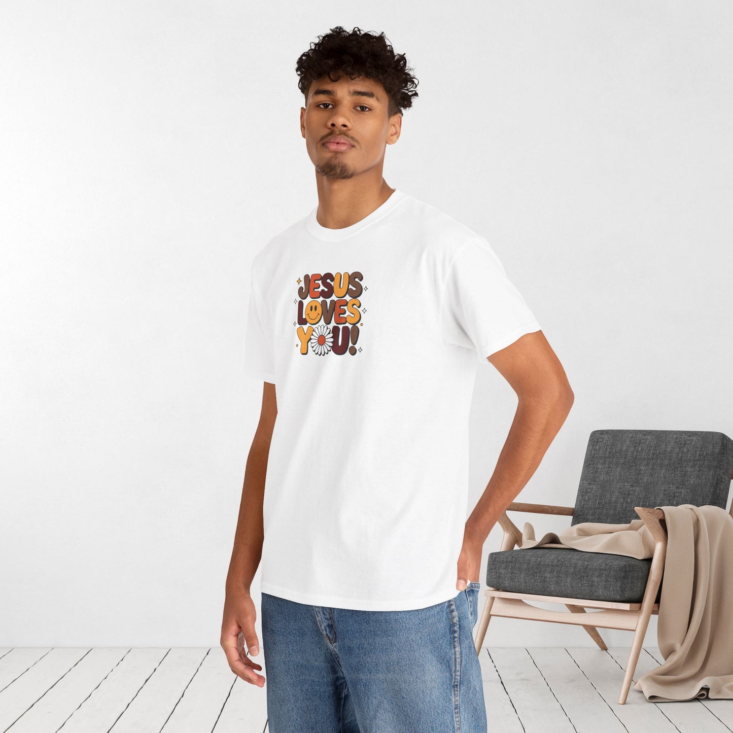 Jesus Loves You Heavy Cotton Tee