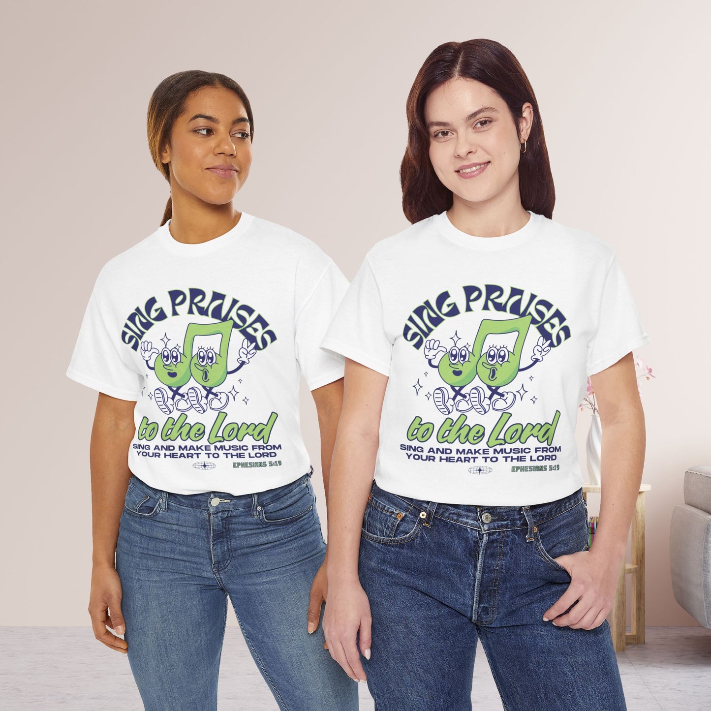 Sing Praises To The Lord Heavy Cotton Tee