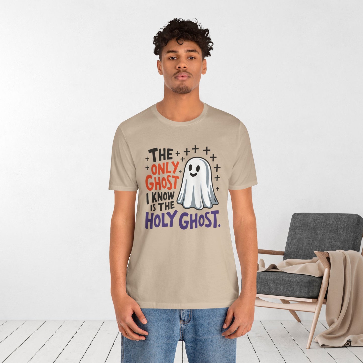 The Only Ghost I Know Is The Holy Ghost Soft Cotton Tee - Christian Shirt