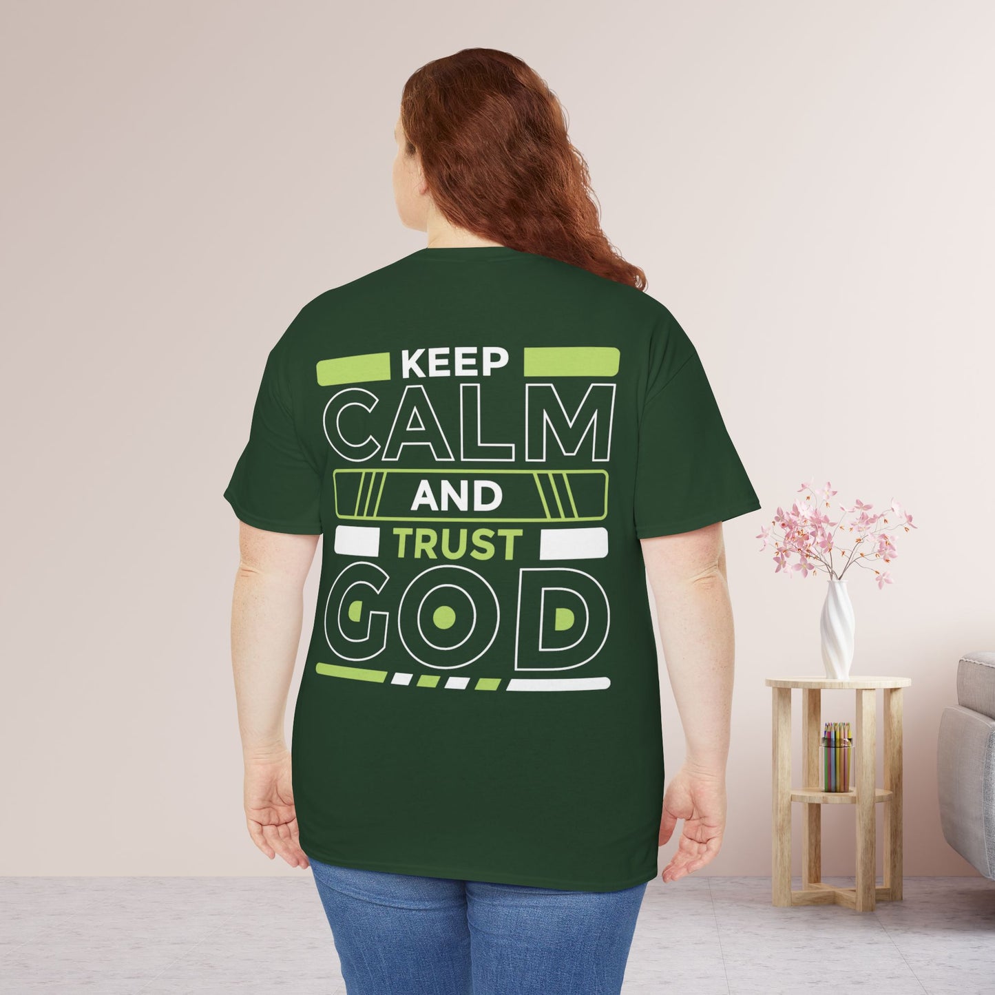 Keep Calm and Trust God Heavy Cotton Tee