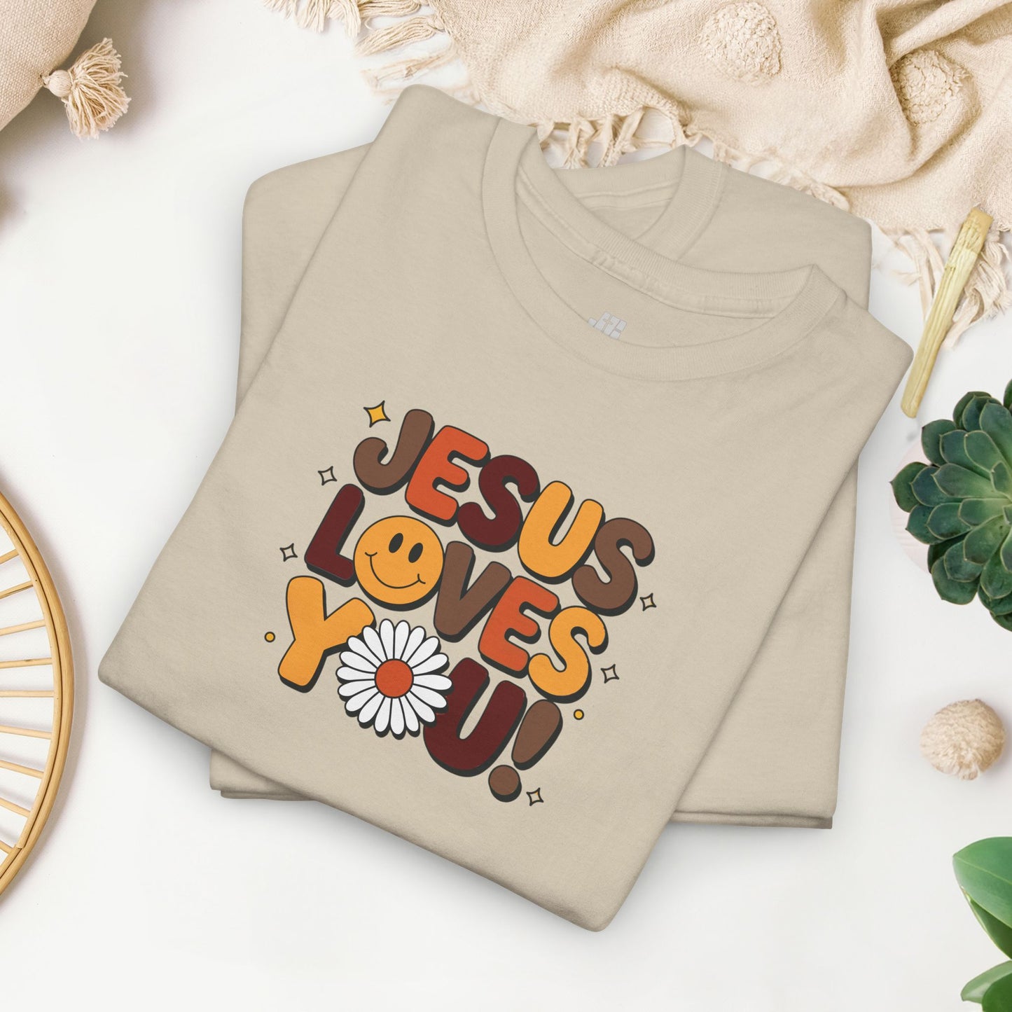 Jesus Loves You Heavy Cotton Tee