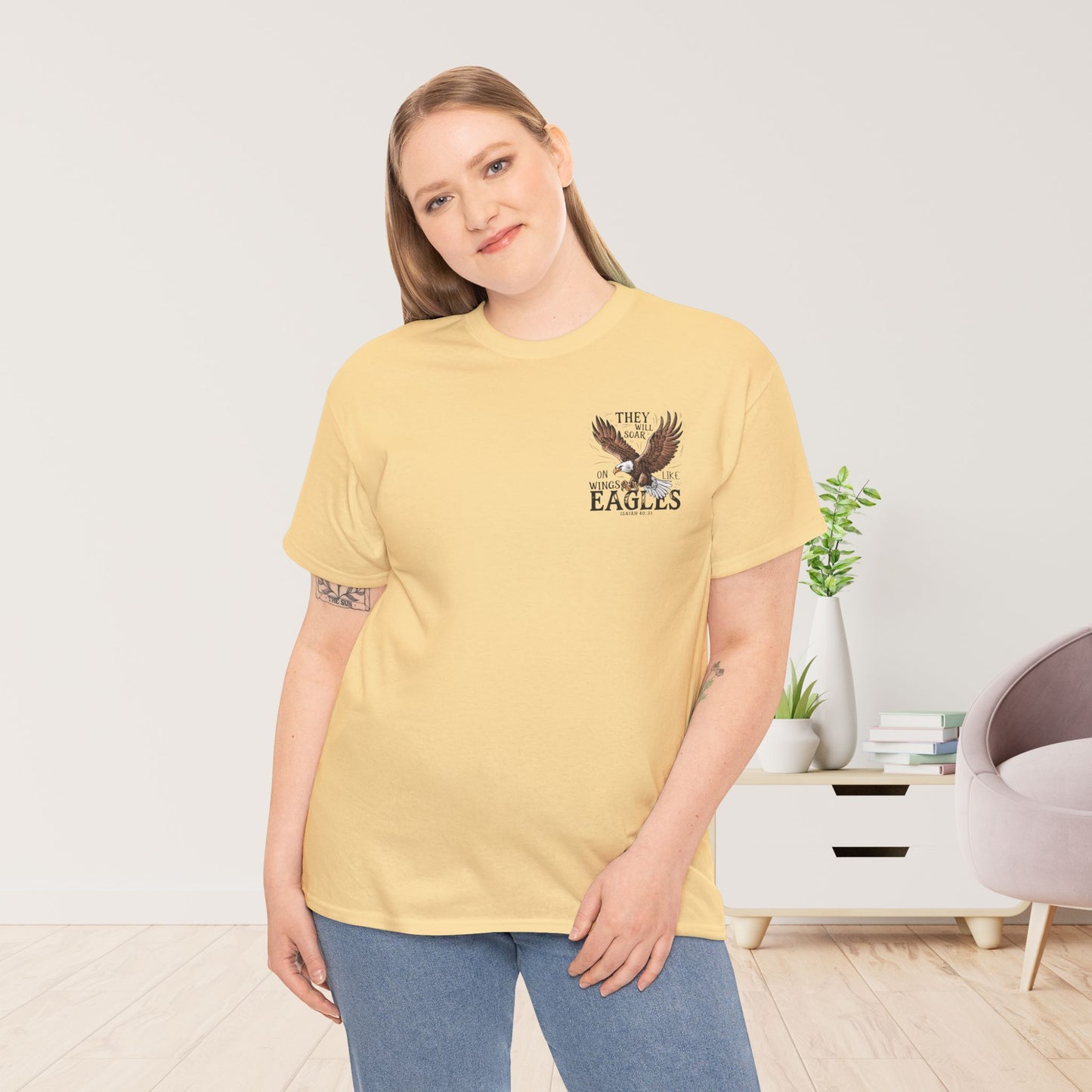 They Will Soar on Wings Like Eagles Heavy Cotton Tee