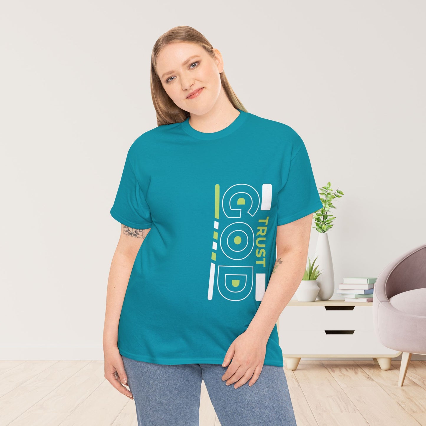 Keep Calm and Trust God Heavy Cotton Tee