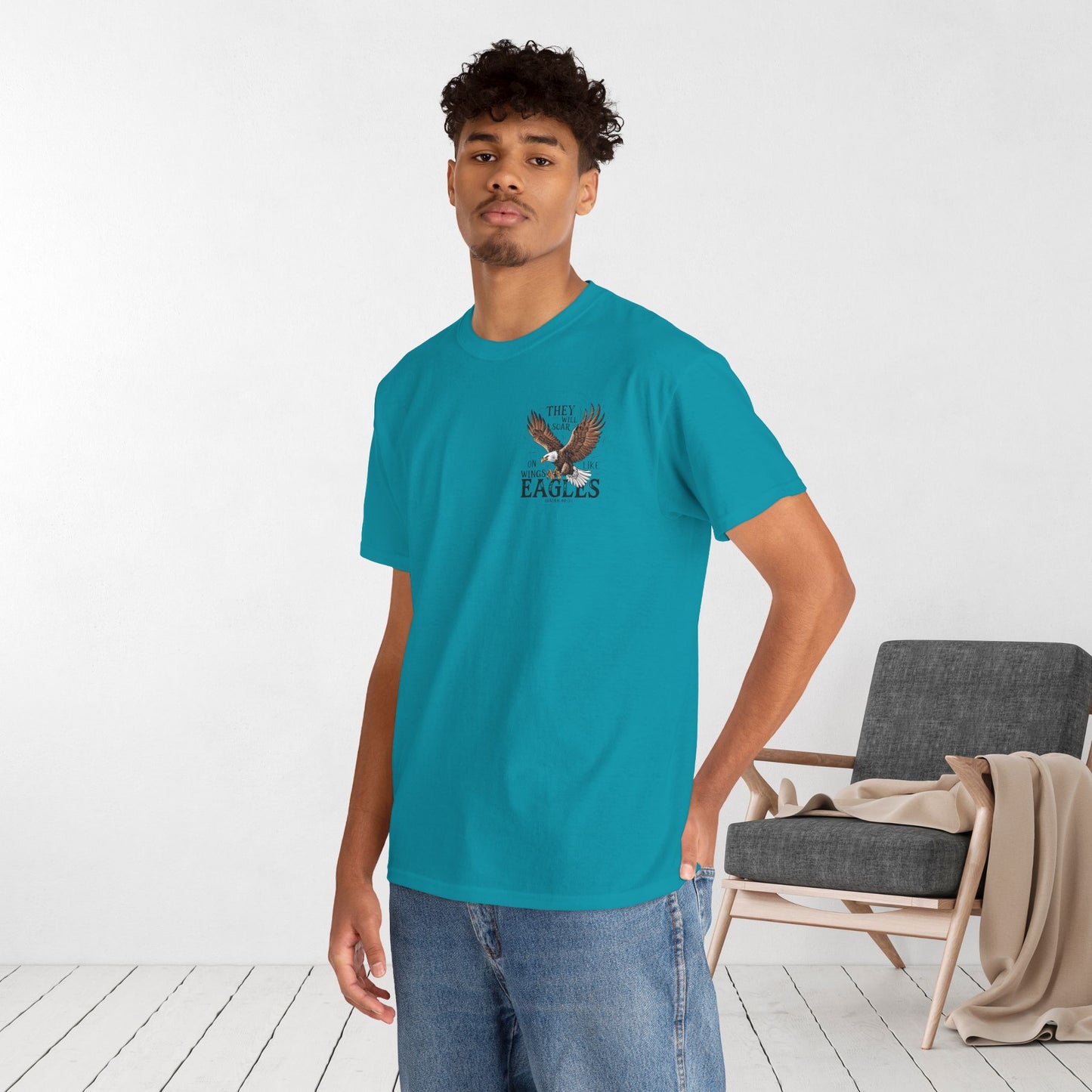 They Will Soar on Wings Like Eagles Heavy Cotton Tee
