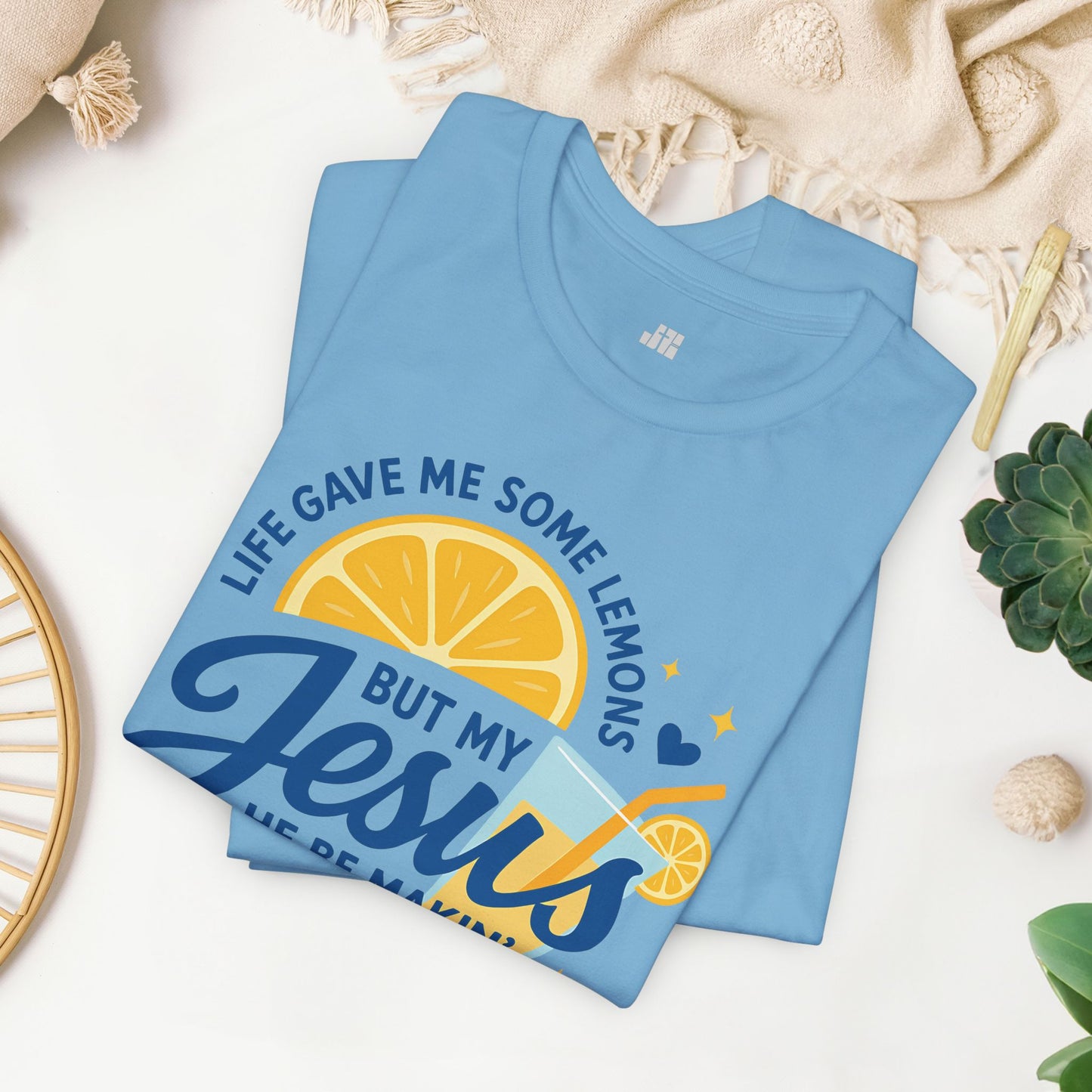 Life Gave Me Lemons But My Jesus Makes Lemonade Soft Cotton Tee
