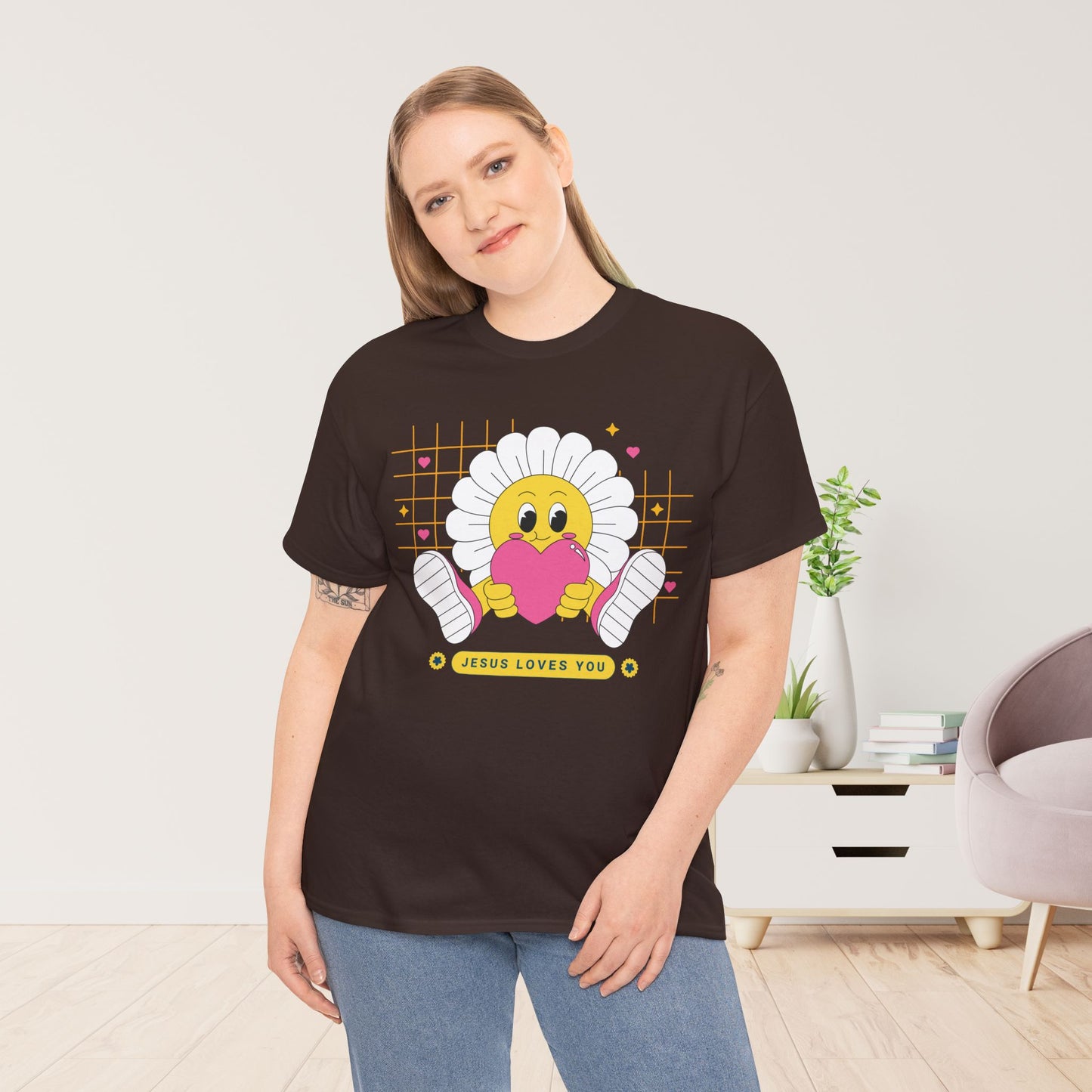 Jesus Loves You Heavy Cotton Tee